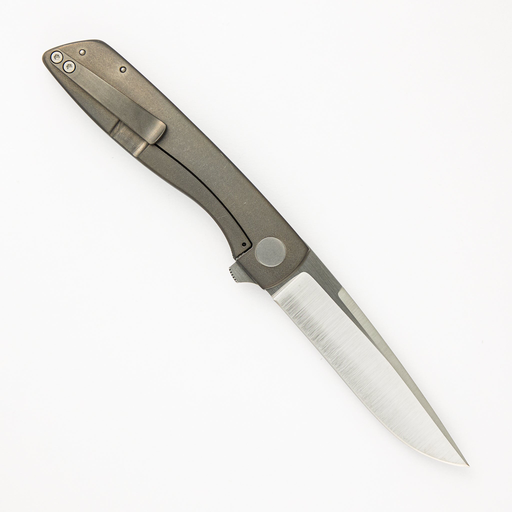 White CarboTi Dirtdobber Drop Point - 2024 R1 Invitational
