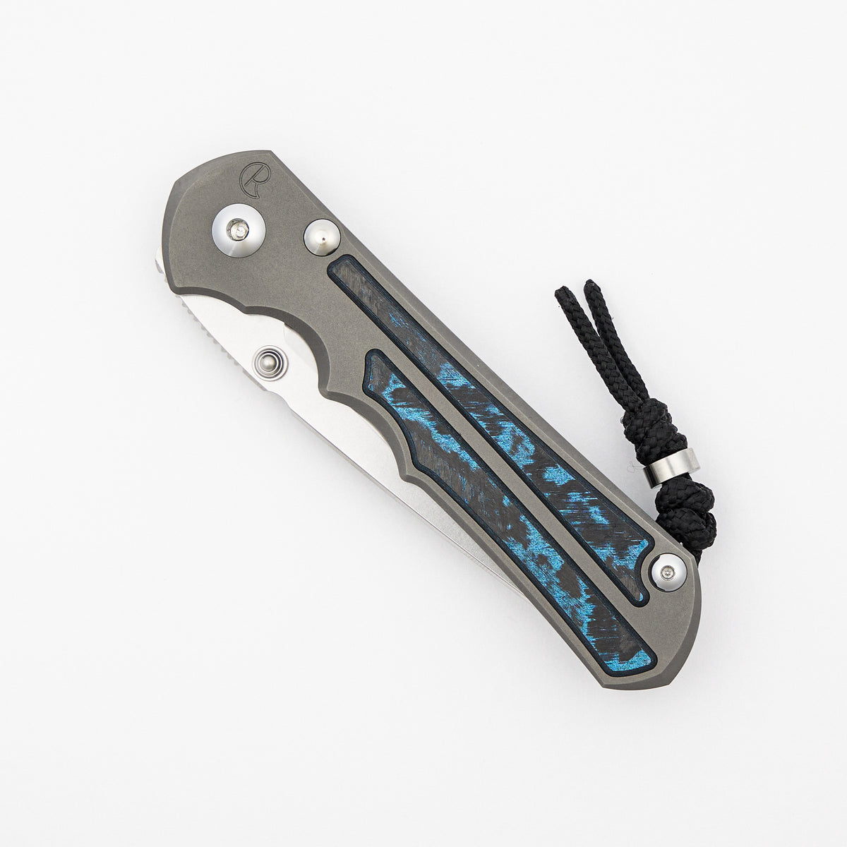 Large Inkosi - Ocean Blue CarboTi Inlay - Tanto CPM MagnaCut Blade - MIM Clip