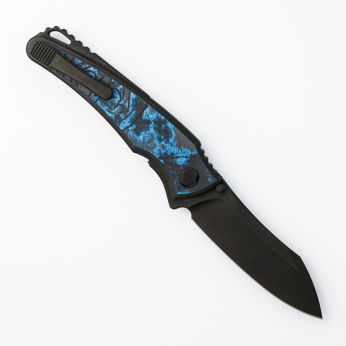 Talon - DLC Titanium/Ocean Blue CarboTi Handle - M390 Blade