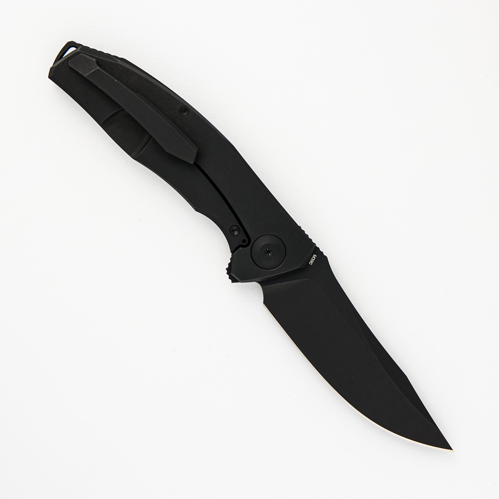 Adzin Flipper – PVD M390 Blade – PVD Titanium Handle