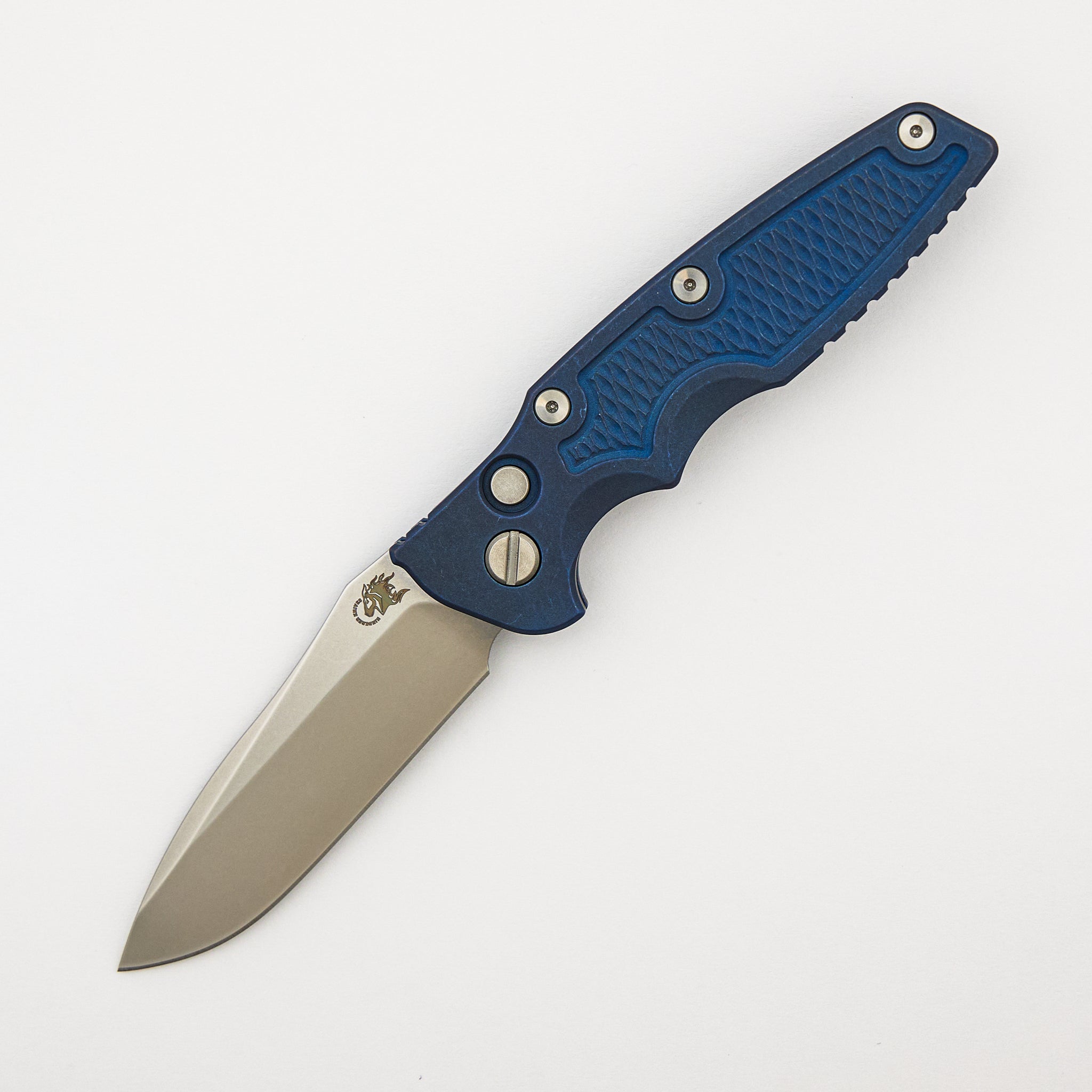 Eklipse 3.5" - Automatic - S45VN Spearpoint - Battle Blue - Stonewash Blade