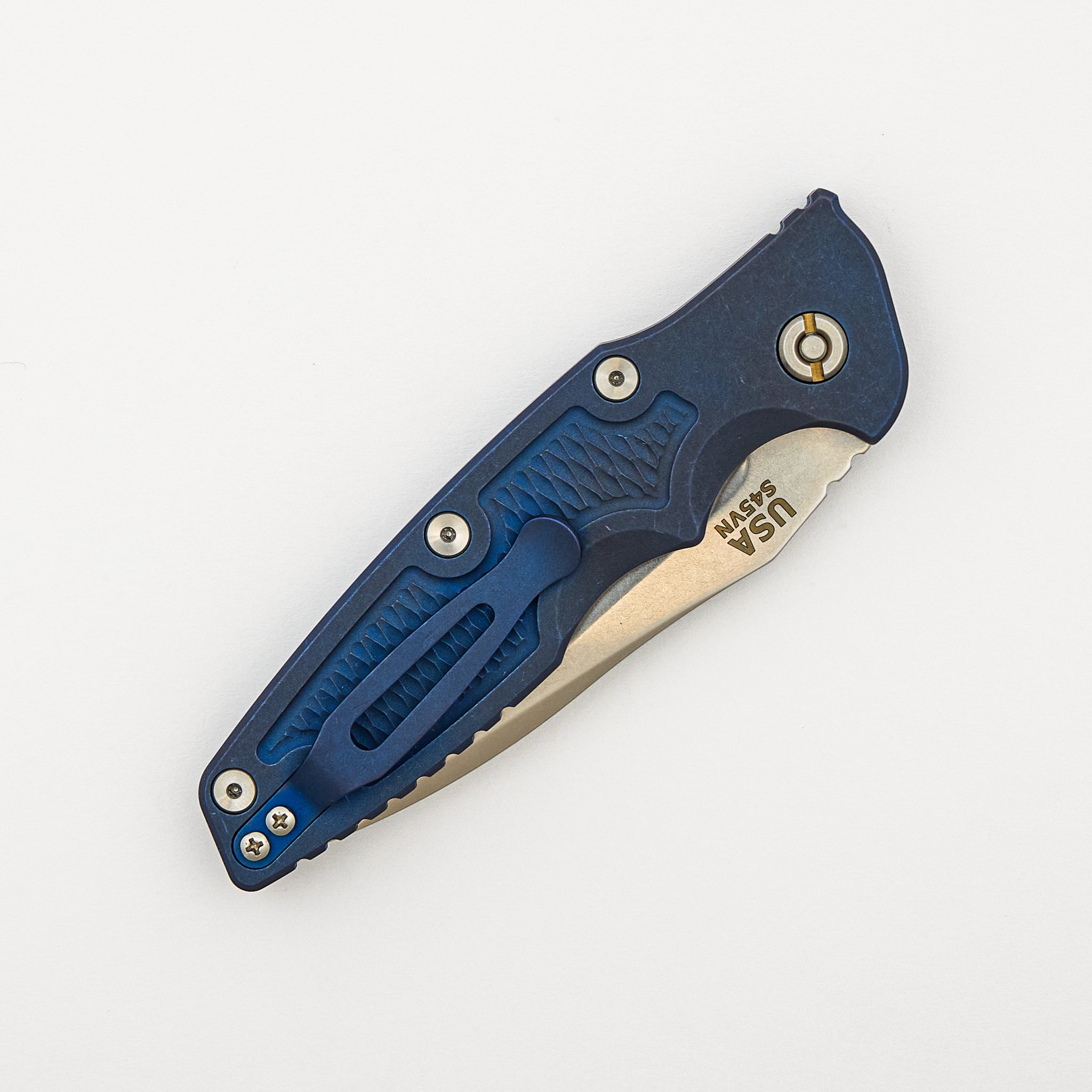 Eklipse 3.5" - Automatic - S45VN Spearpoint - Battle Blue - Stonewash Blade