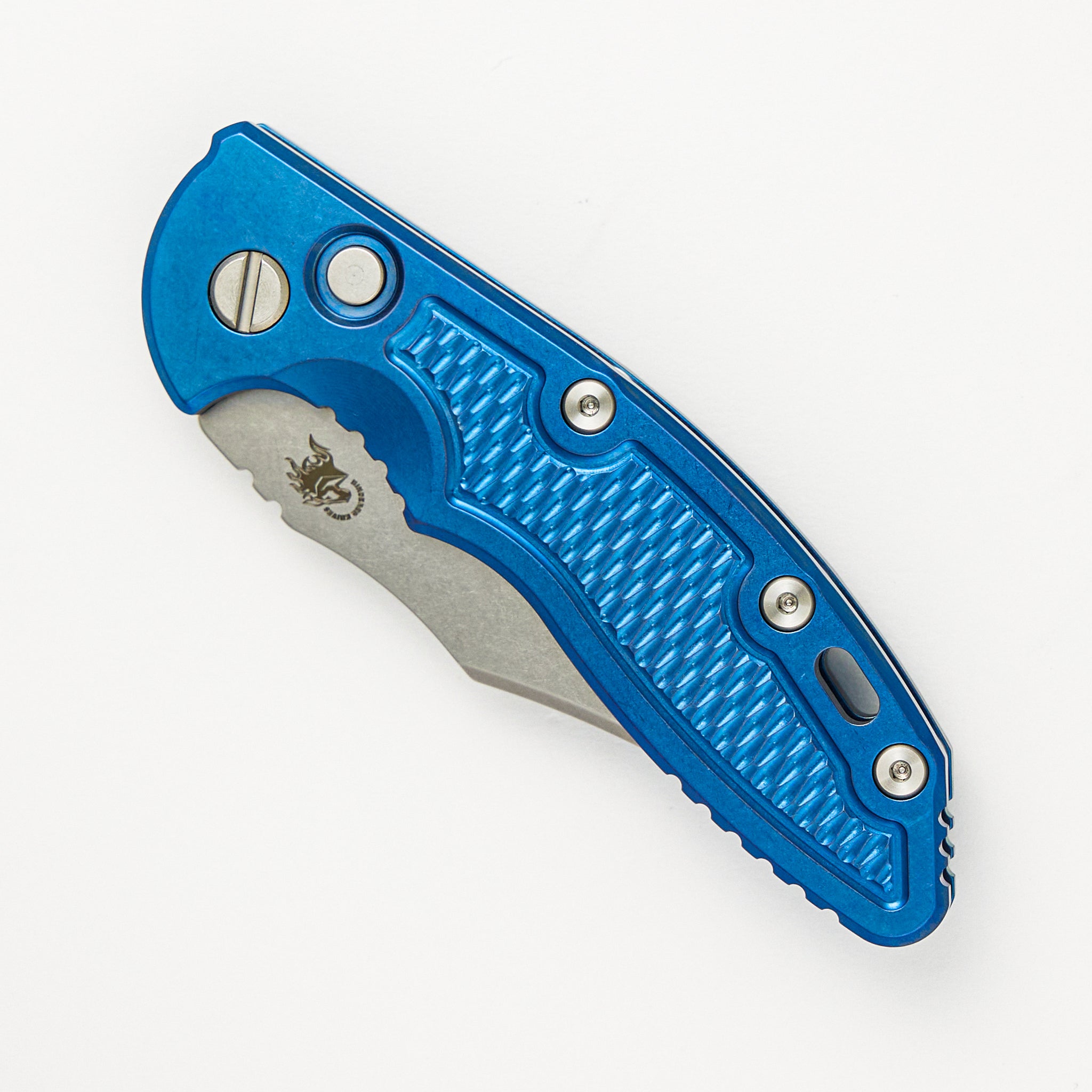 XM-18 3.5″ – Auto – Bowie S45VN Blade – Stonewash Blue