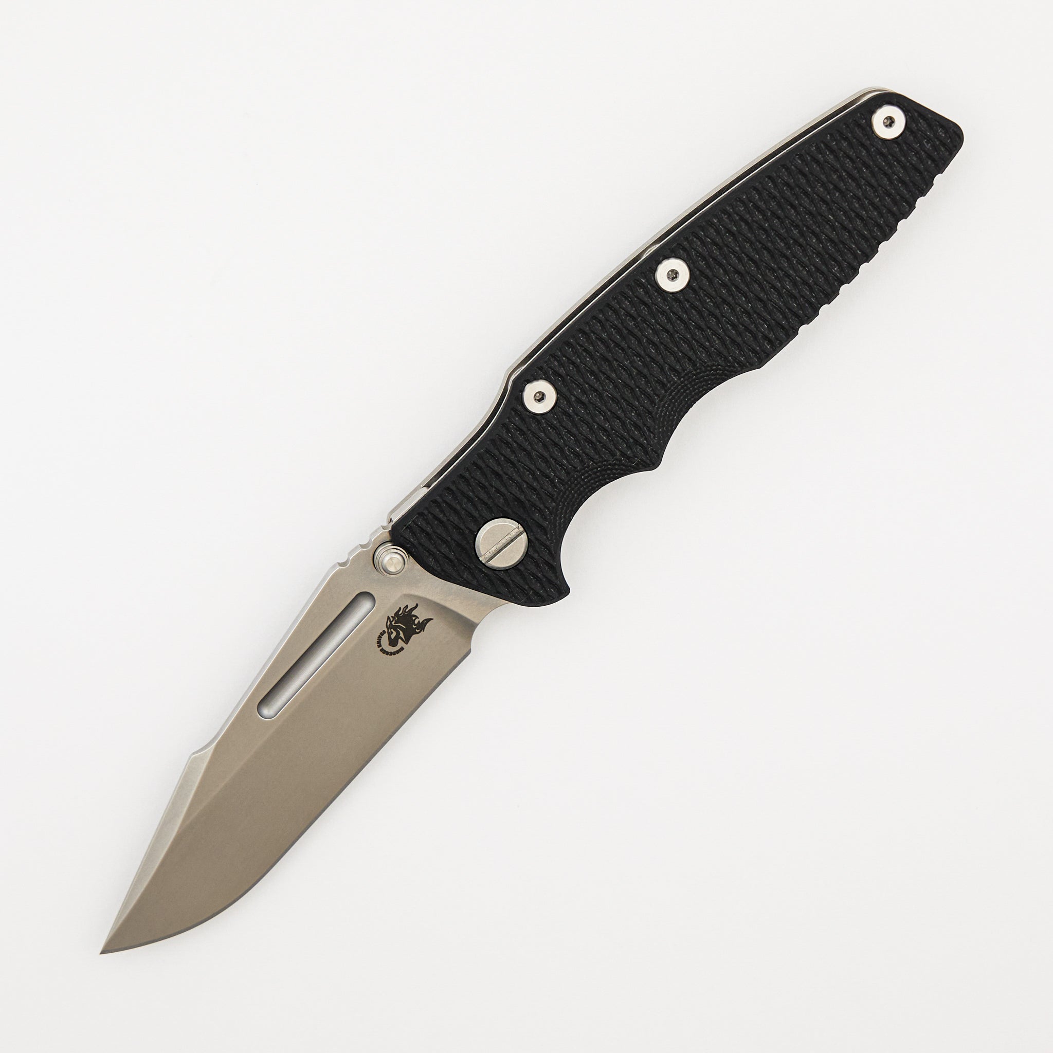 Eklipse 3.5" - MagnaCut Skinny Fullered Harpoon Spearpoint - Non-Flipper - Tri-Way - Stonewash - Black G10