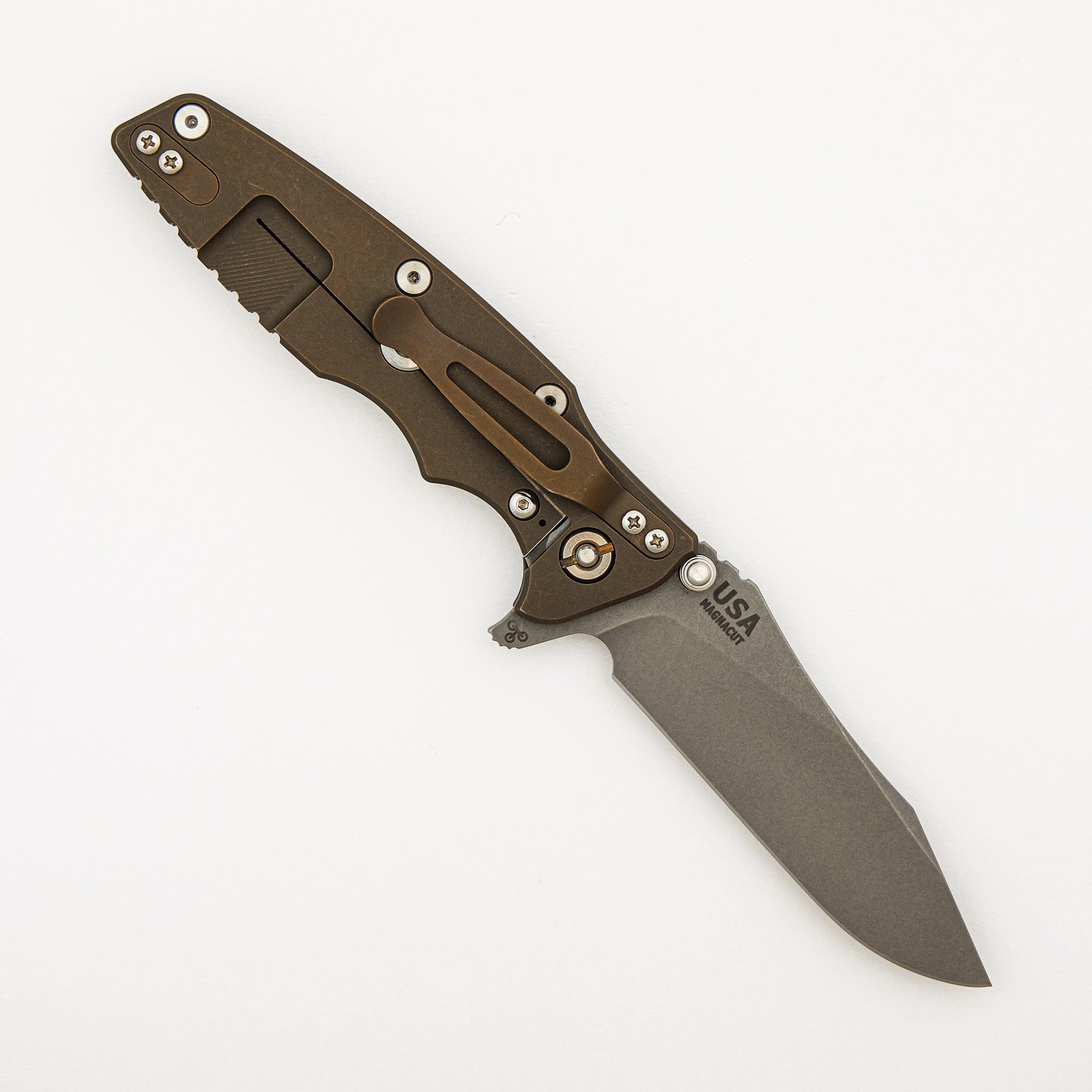 Eklipse 3.5" - MagnaCut Skinny Slicer - Hollow Grind - Tri-Way - Battle Bronze - Black G10