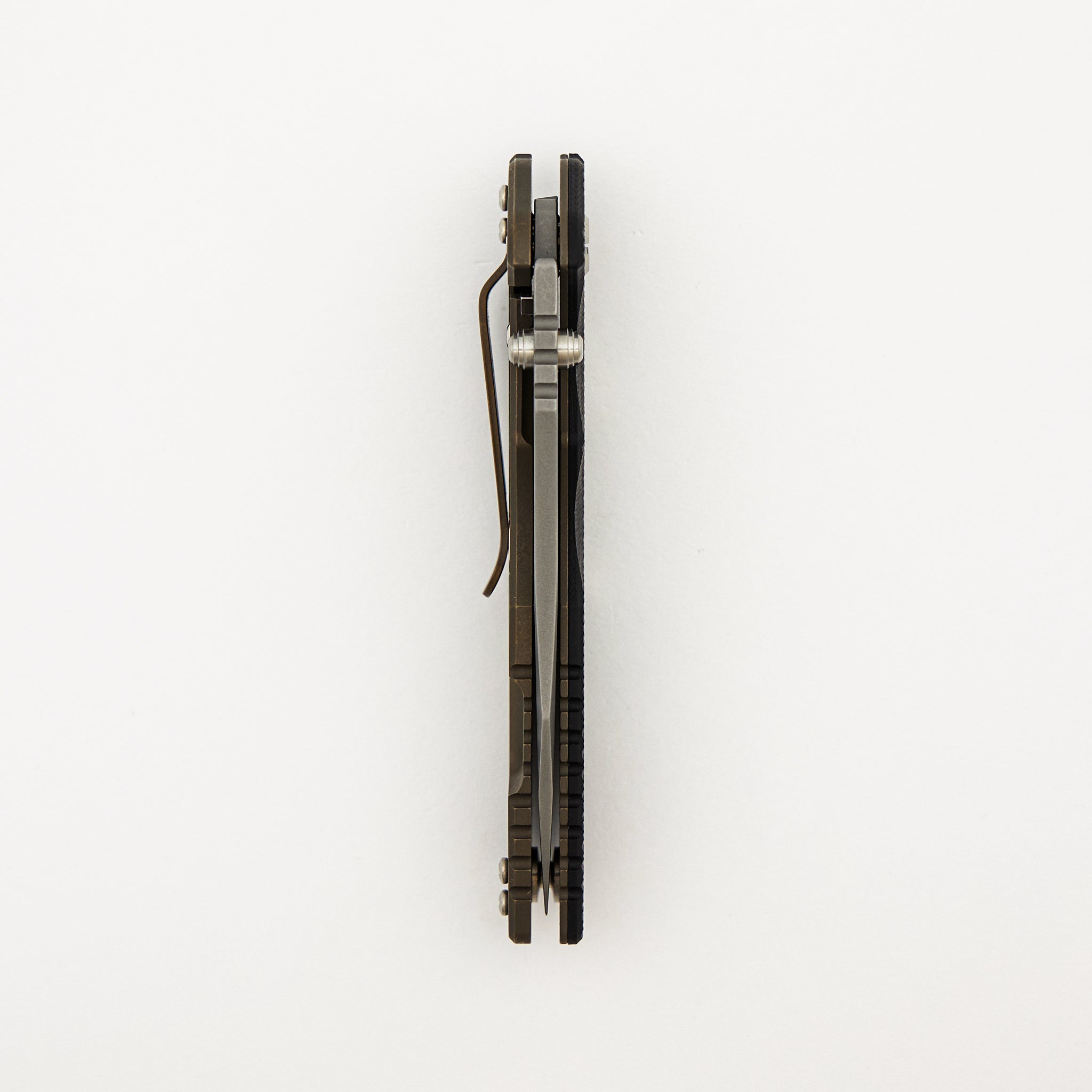 Eklipse 3.5" - MagnaCut Skinny Slicer - Hollow Grind - Tri-Way - Battle Bronze - Black G10