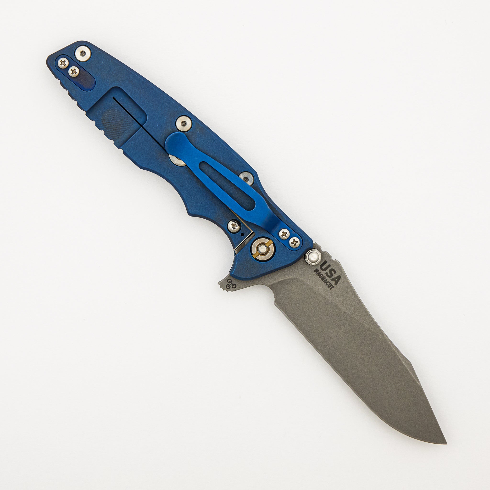 Eklipse 3.5" - MagnaCut Skinny Slicer - Hollow Grind - Tri-Way - Battle Blue - Blue/Black G10