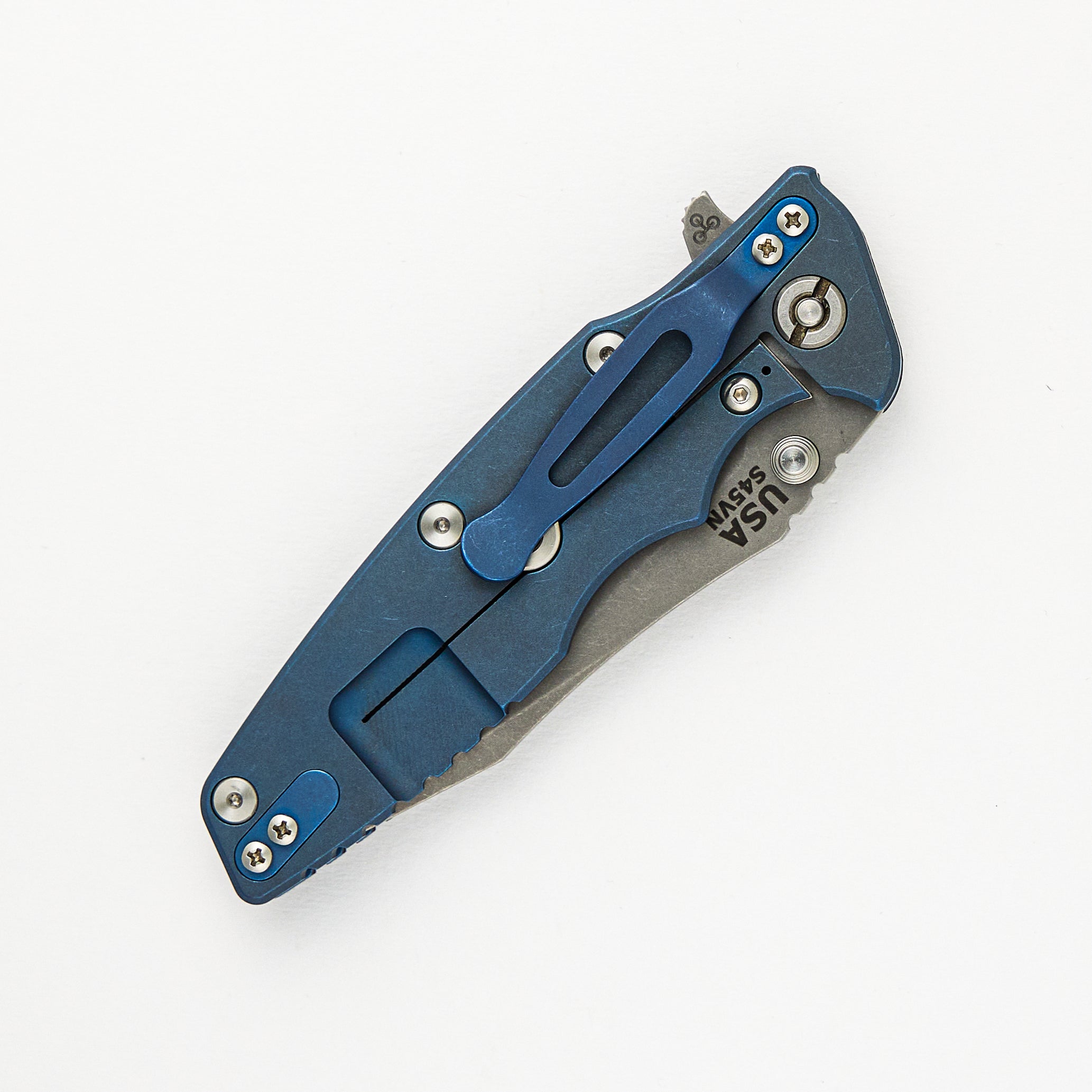 Eklipse 3.5" - S45VN Spearpoint - Tri-Way - Battle Blue - Black G10