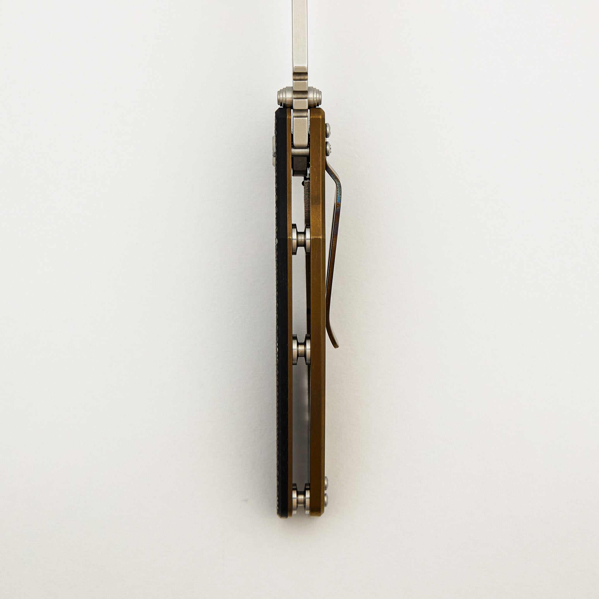 Eklipse 3.5" - S45VN Spearpoint - Tri-Way - Stonewash Bronze - Black G10