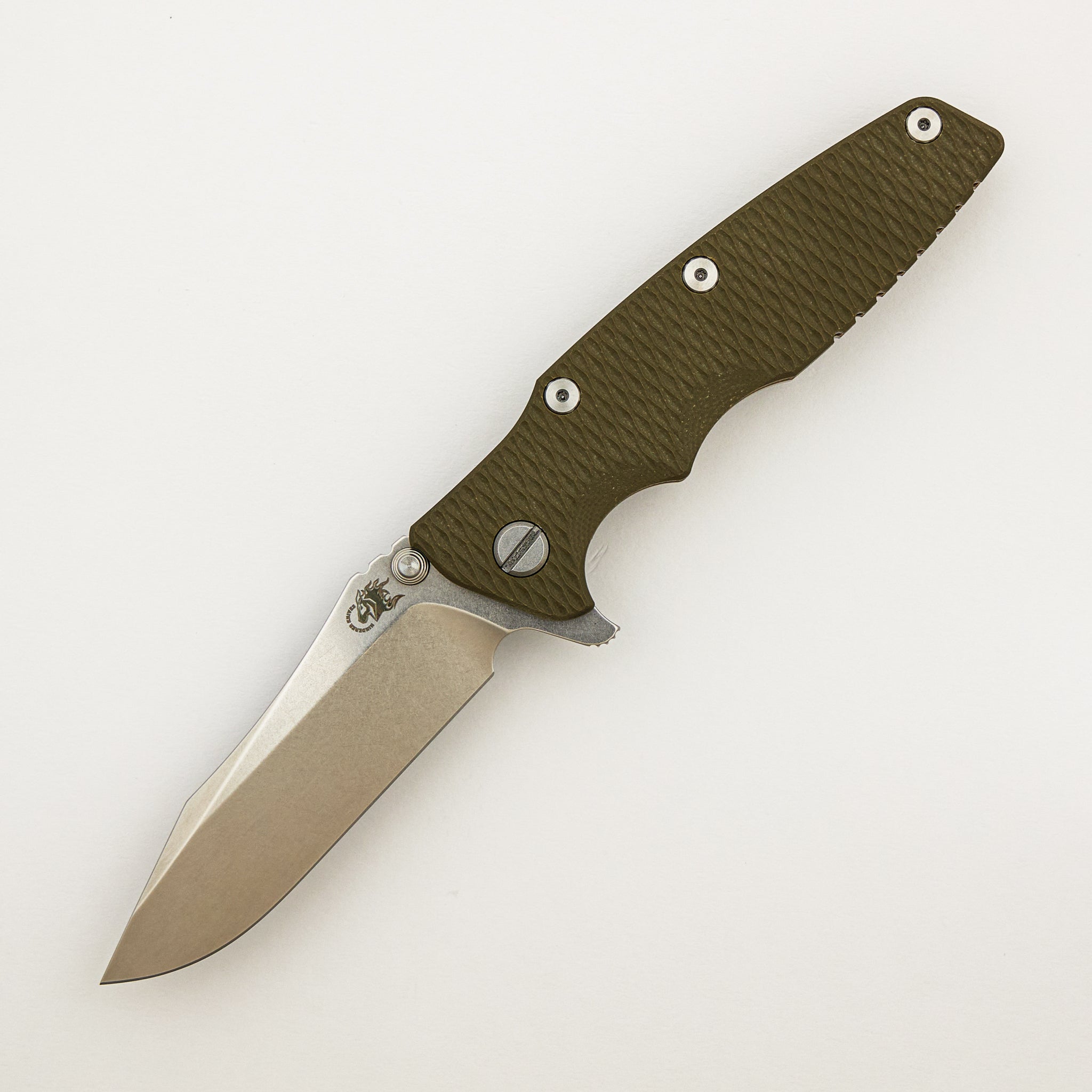 Eklipse 3.5" - S45VN Spearpoint - Tri-Way - Stonewash Bronze - OD Green G10