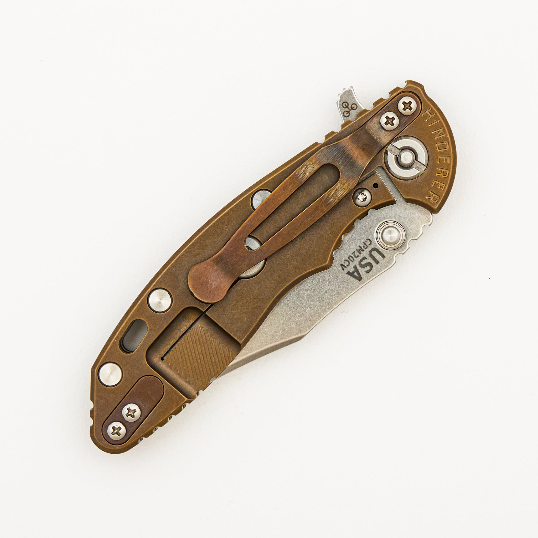 XM-18 3.0" - Bowie CPM-20CV Blade - Tri-Way - Stonewash Bronze - Black G10
