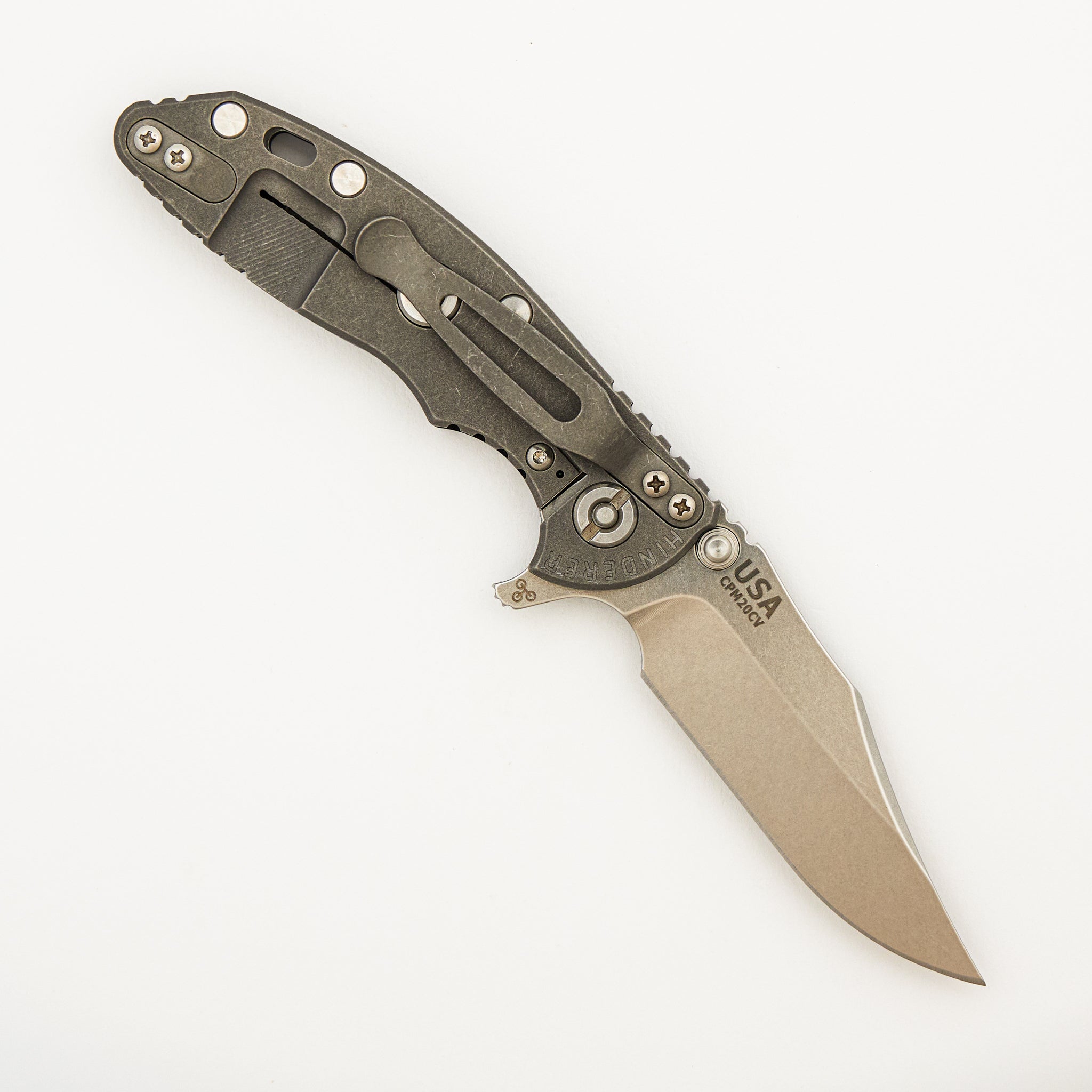 XM-18 3.0" - Bowie CPM-20CV Stonewash Blade - Tri-Way - Working Finish - Black G10