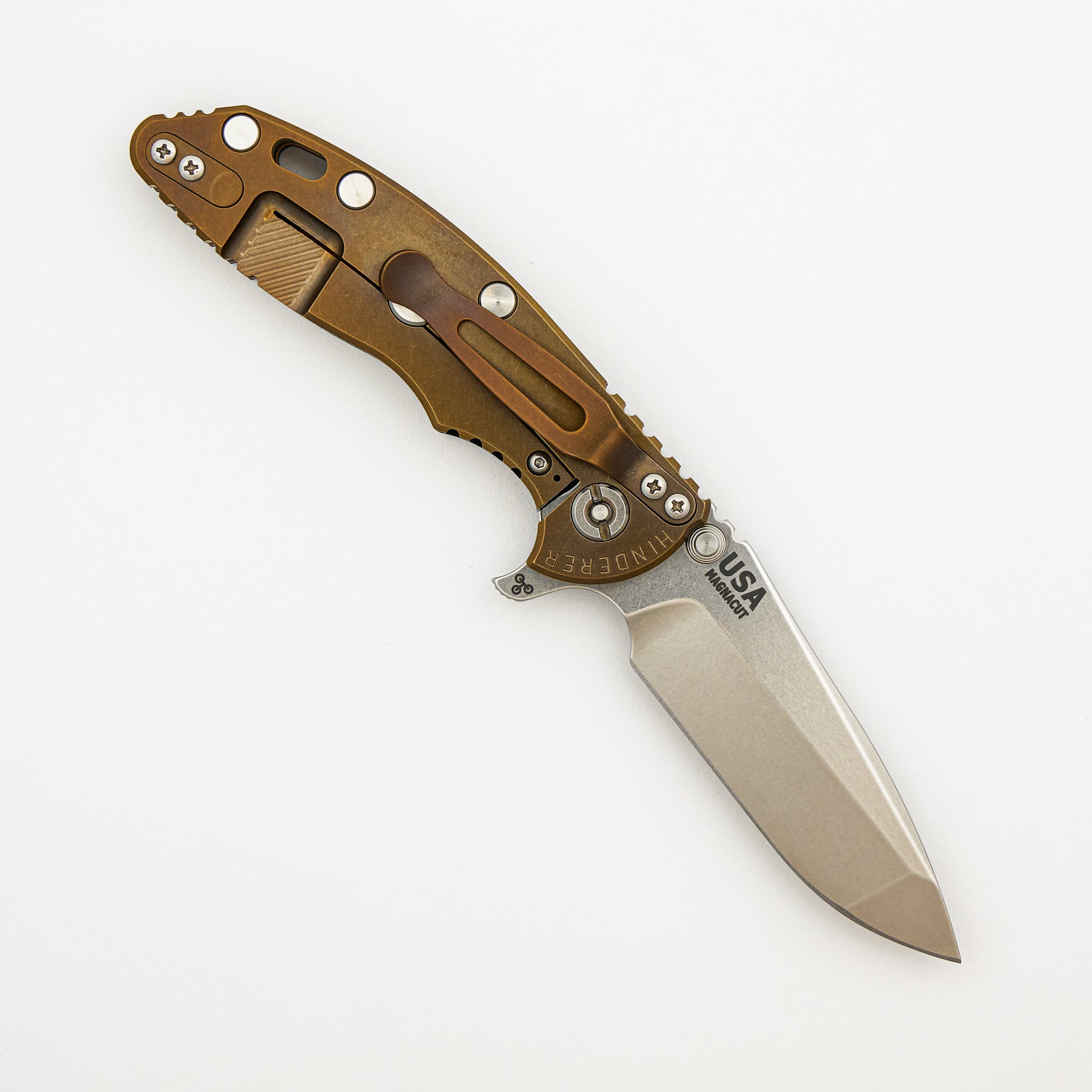 XM-18 3.25" - Spanto MagnaCut Blade - Tri-Way - Stonewash Bronze - Black G10