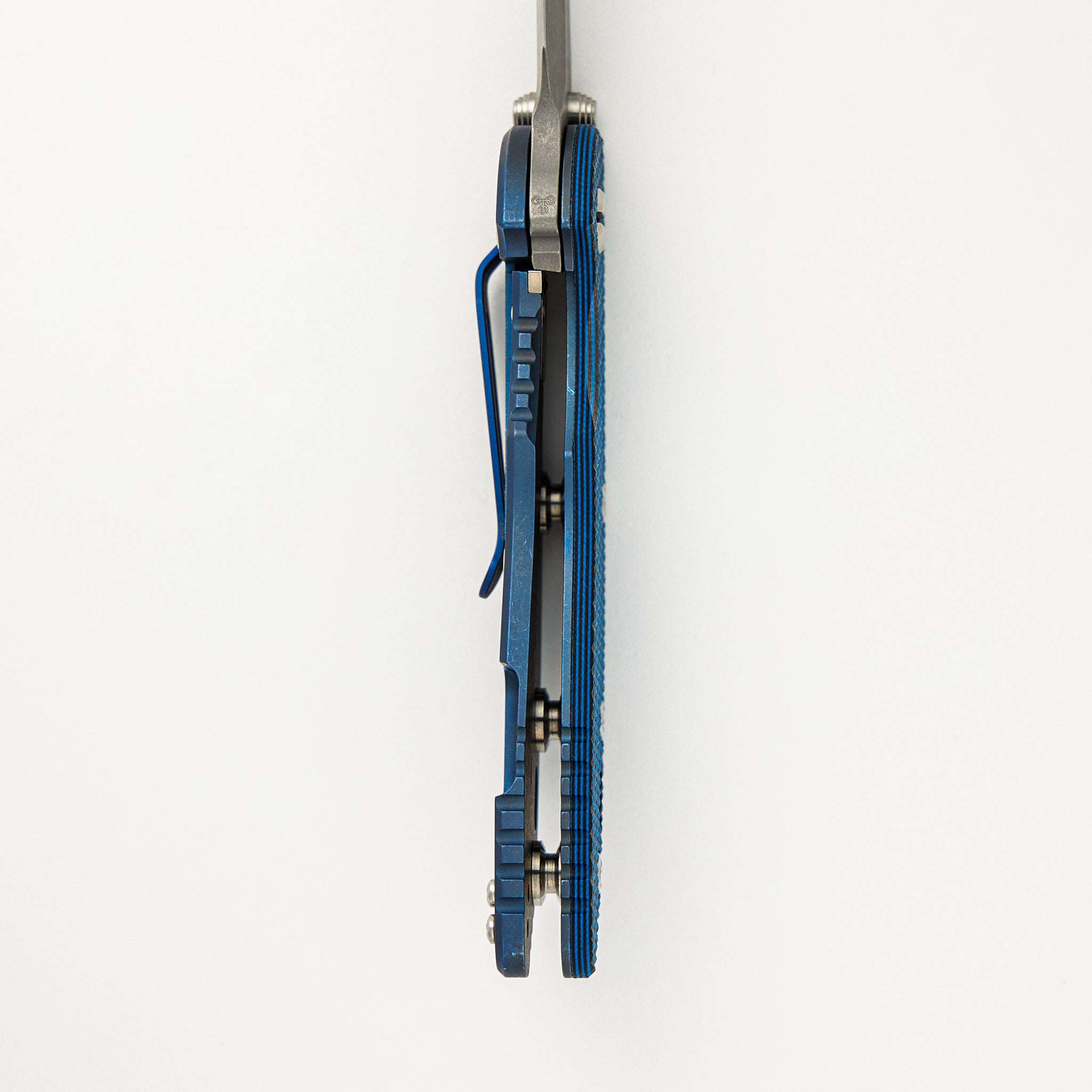 XM-18 3.5″ – Bowie S45VN – Non Flipper - Tri-Way – Battle Blue – Blue/Black G10