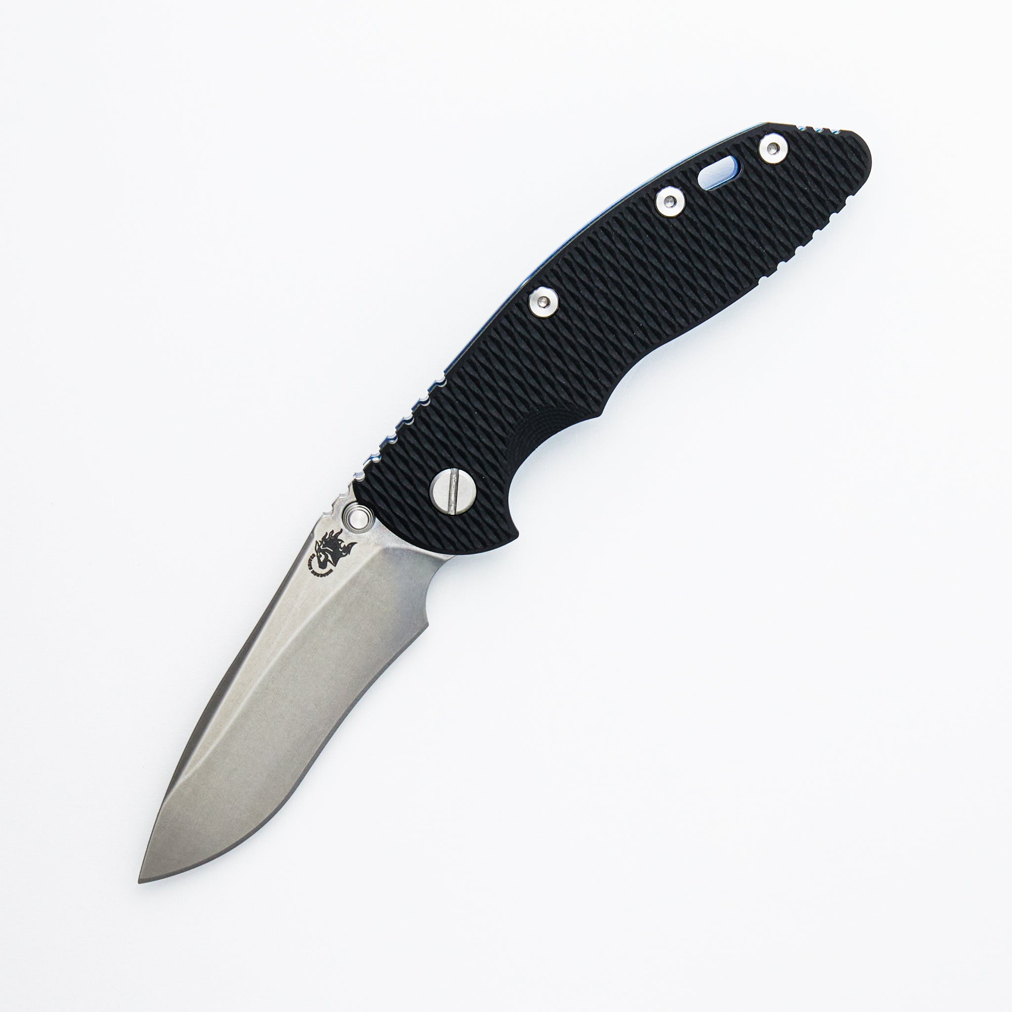 XM-18 3.5″ - MagnaCut Recurve - Non Flipper - Tri-Way - Stonewash Blue - Black G10