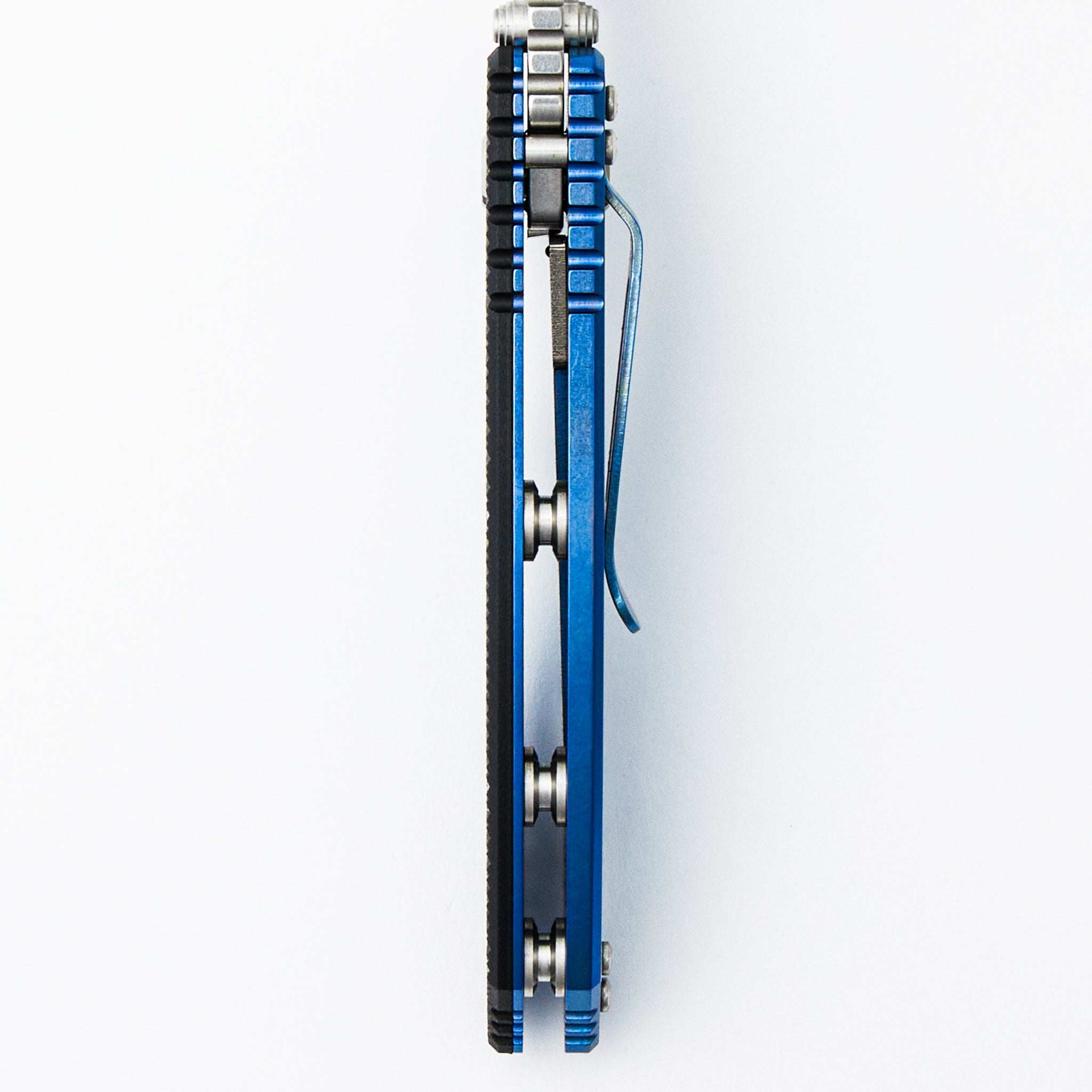 XM-18 3.5″ - MagnaCut Recurve - Non Flipper - Tri-Way - Stonewash Blue - Black G10