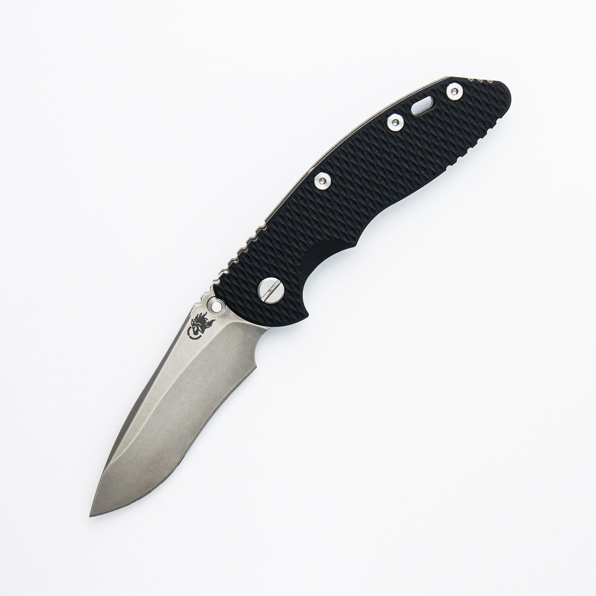 XM-18 3.5″ - Stonewash MagnaCut Recurve - Non Flipper - Tri-Way - Working Finish - Black G10