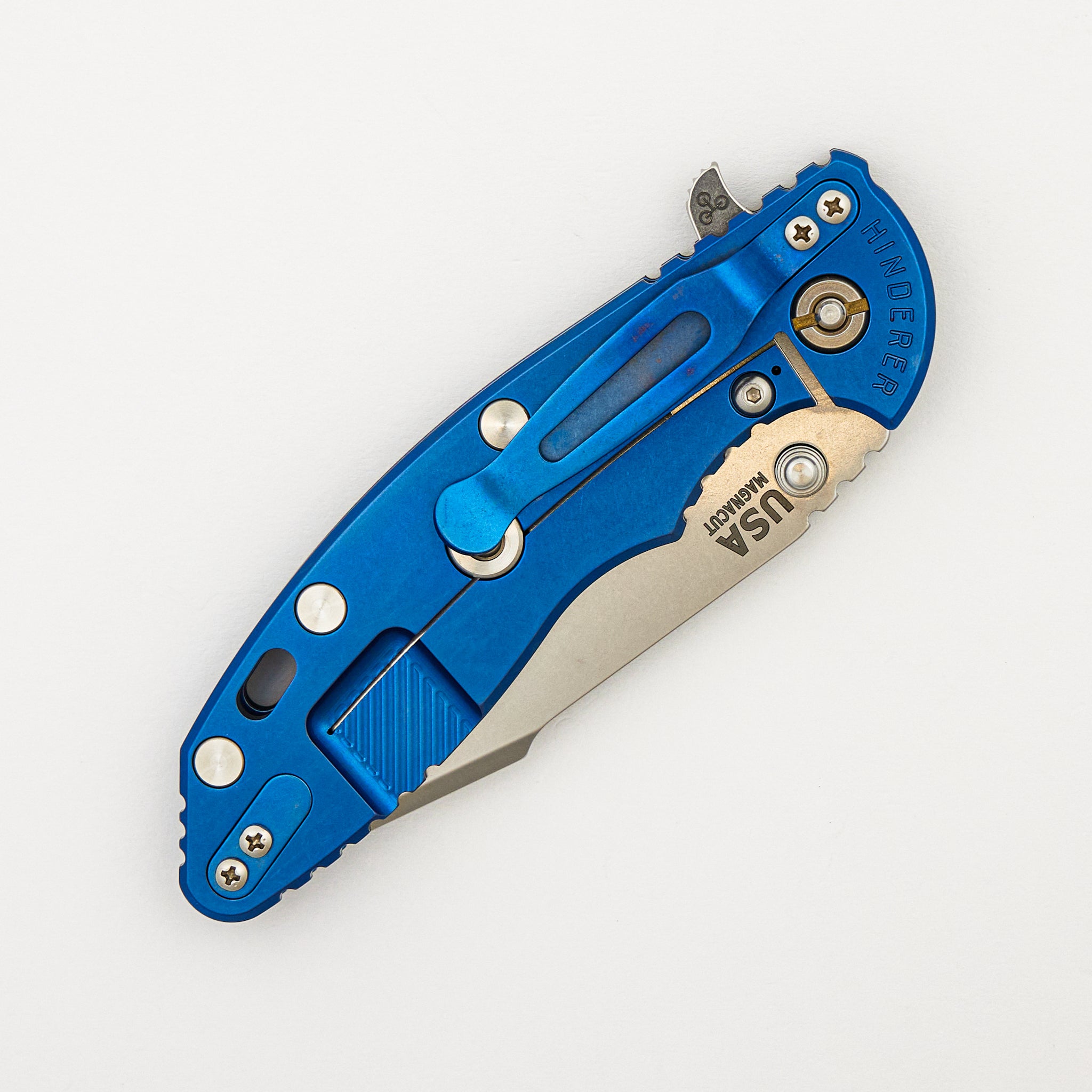 XM-18 3.5″ - MagnaCut Skinny Harpoon Spanto - Tri-Way - Stonewash Blue - Black G10