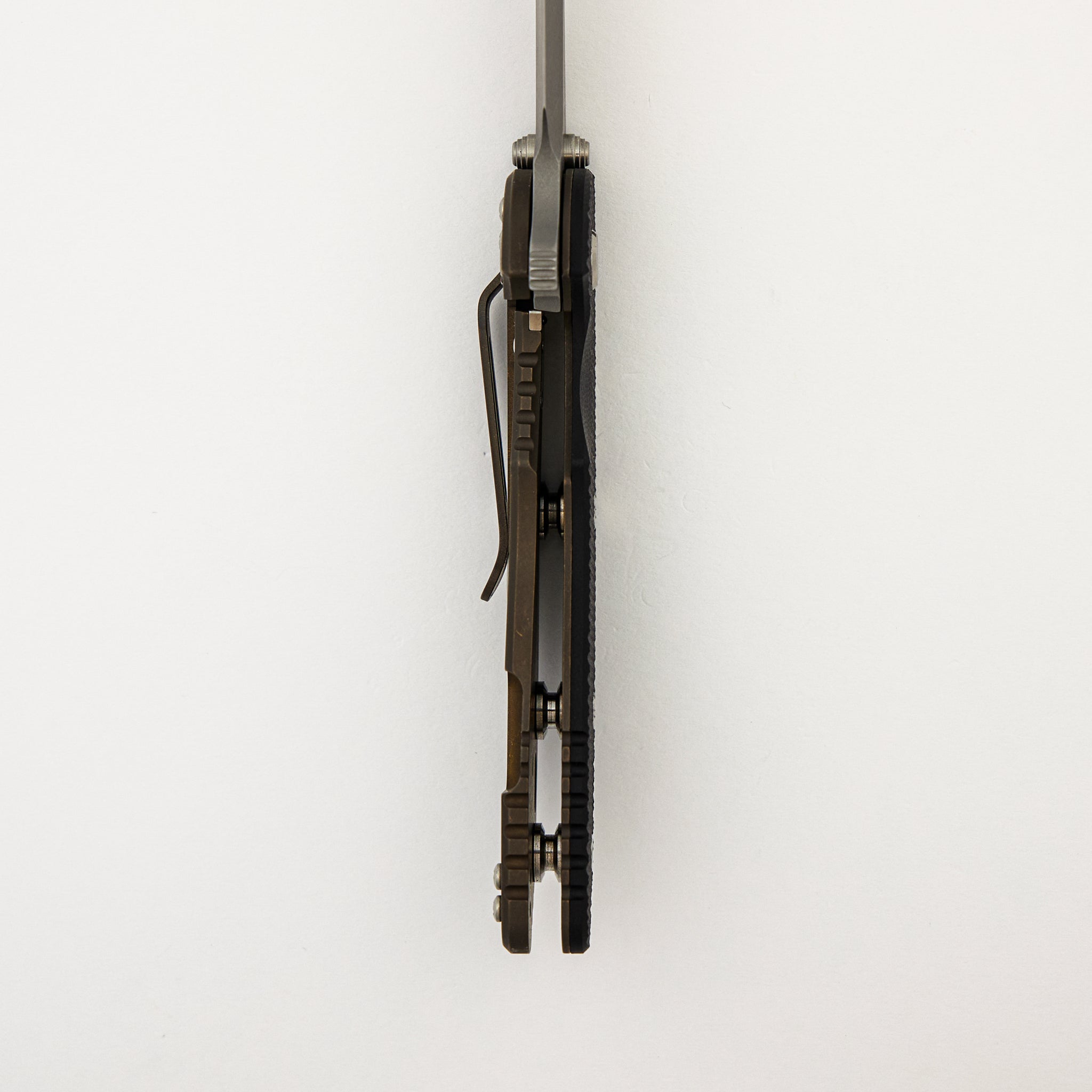 XM-18 3.5″ - 20CV Slicer Hollow Grind - Tri-Way - Battle Bronze - Black G10