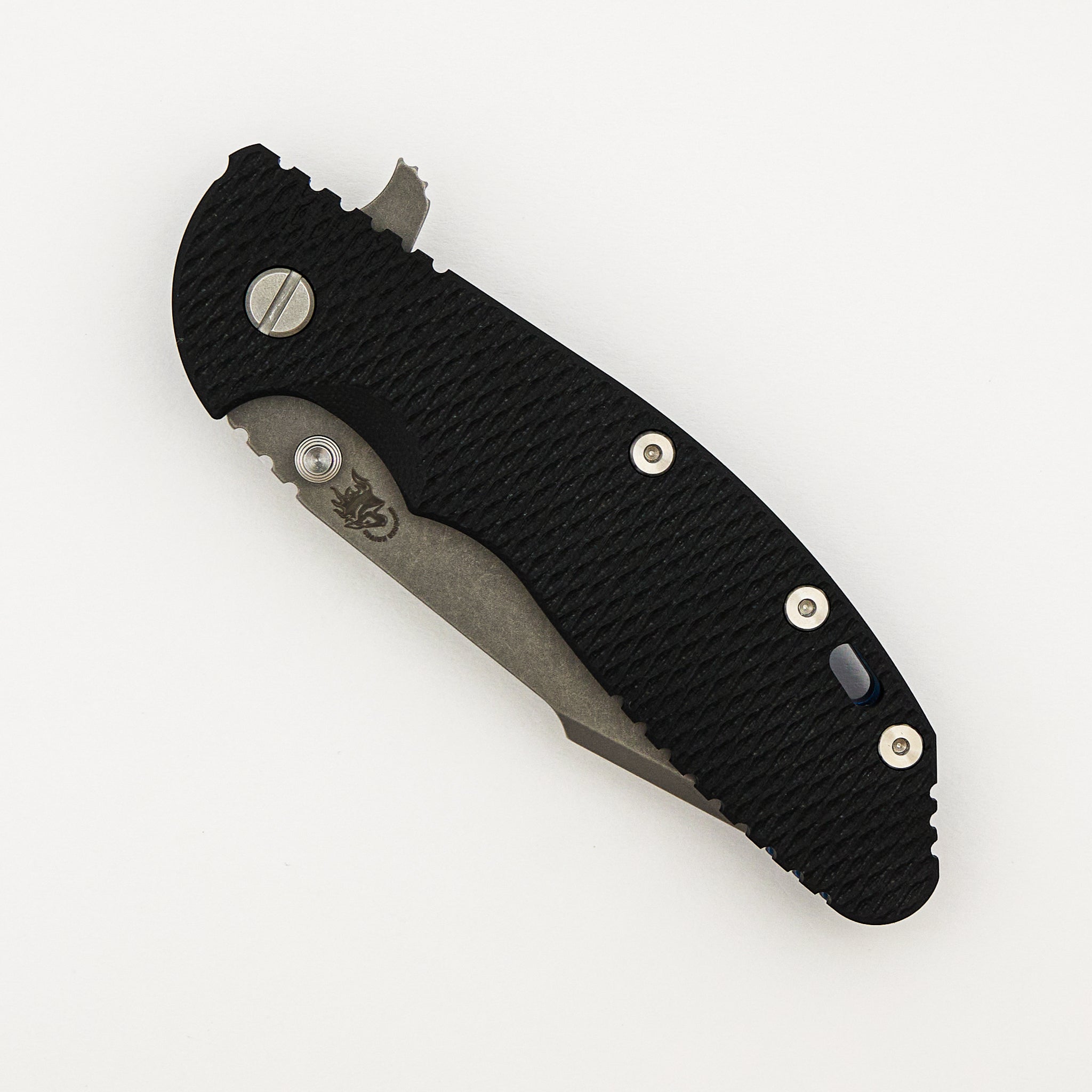 XM-24 4.0″ – S45VN Harpoon Spanto - Tri-Way - Battle Blue - Black G10