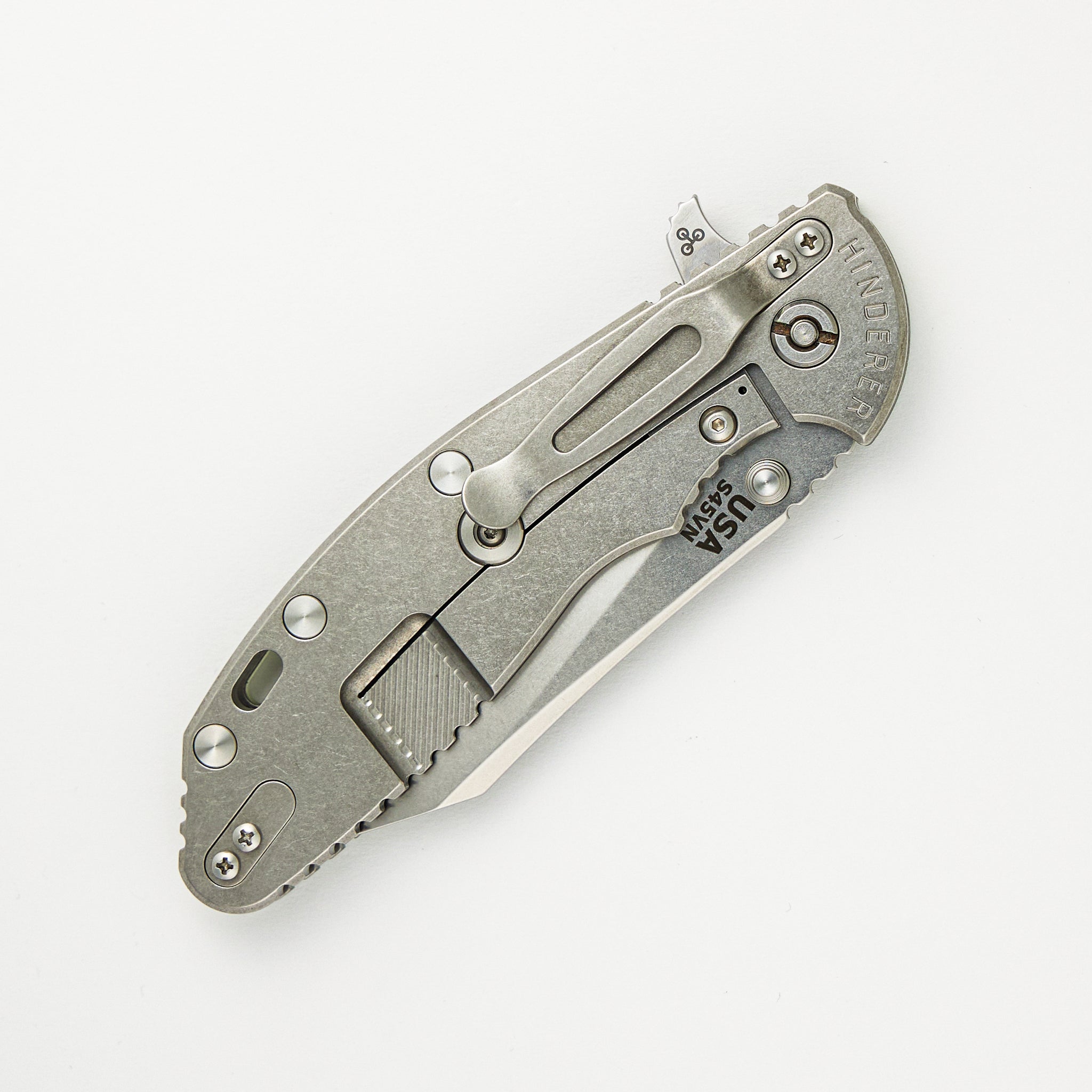 XM-24 4.0″ – Skinny Wharncliffe S45VN – Tri-Way – Stonewash – Translucent Green G10