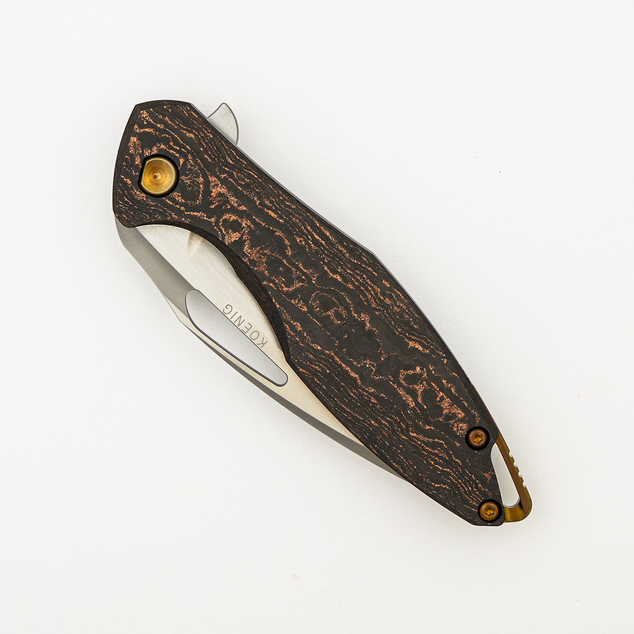Arius - Gen. 2 - Titanium/Copper Carbon Fiber Handle - CTS-XHP Blade