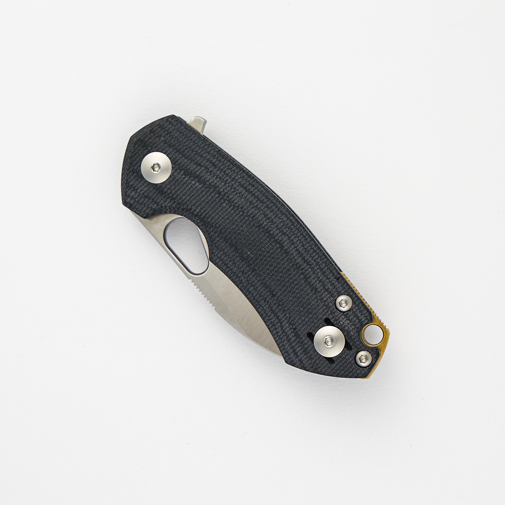 ACE Riv LL - Double Black Canvas Micarta - Satin