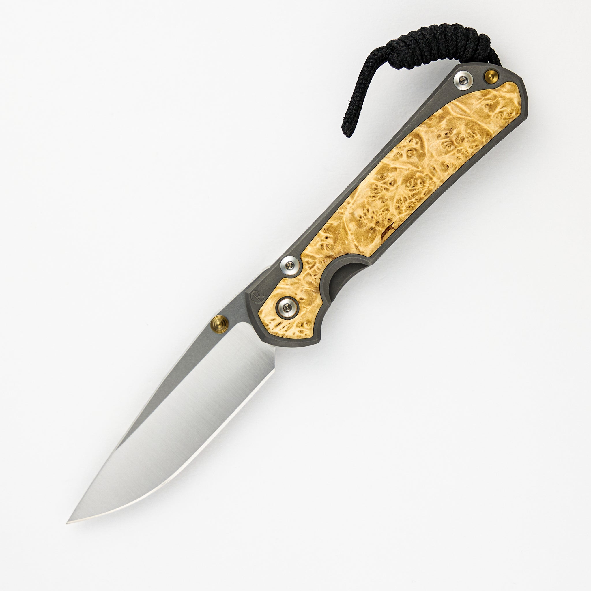 CHRIS REEVE SMALL SEBENZA 31 BOX ELDER INLAY – DROP POINT POLISHED CPM