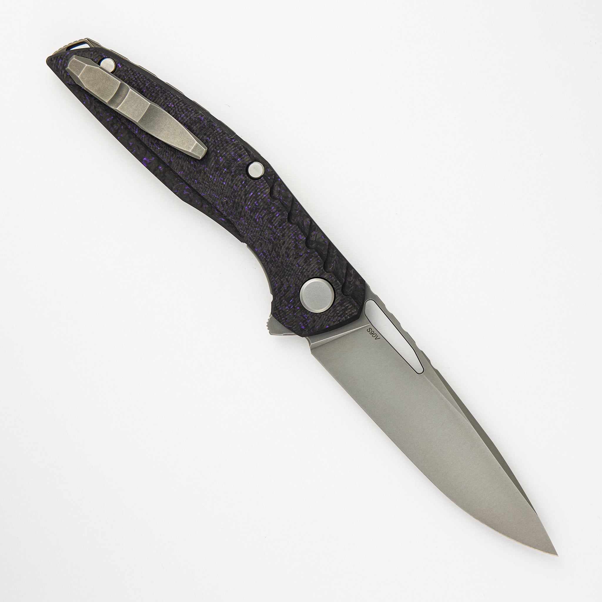 111 Gen 5.1 - S90V Blade - Purple Carbon Fiber Handle - MRBS