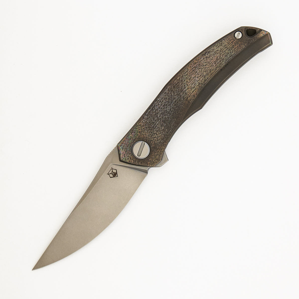 Sharknivco Finish Quantum "Avocado" - Titanium Handle - Cromax PM Blade - MRBS