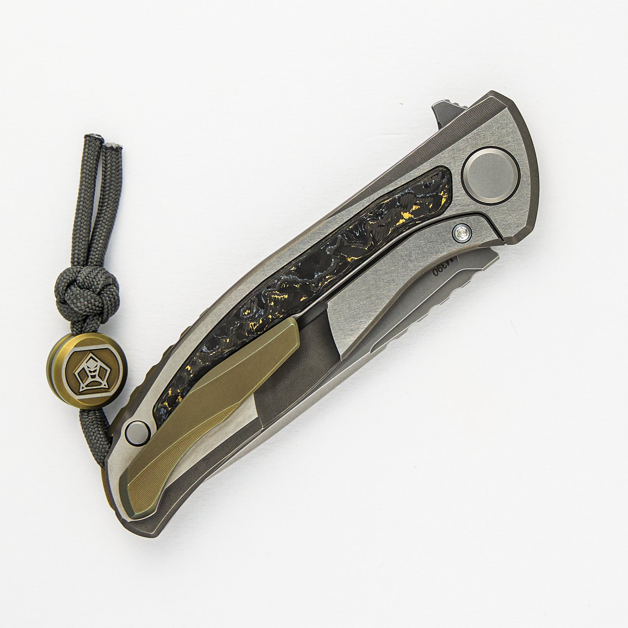 F95NL Gen. 5 - Blade Show Exclusive 2024 - M390 Blade - Titanium Handle - Golden Spark TechnoCarbo Inlays - MRBS - Completed