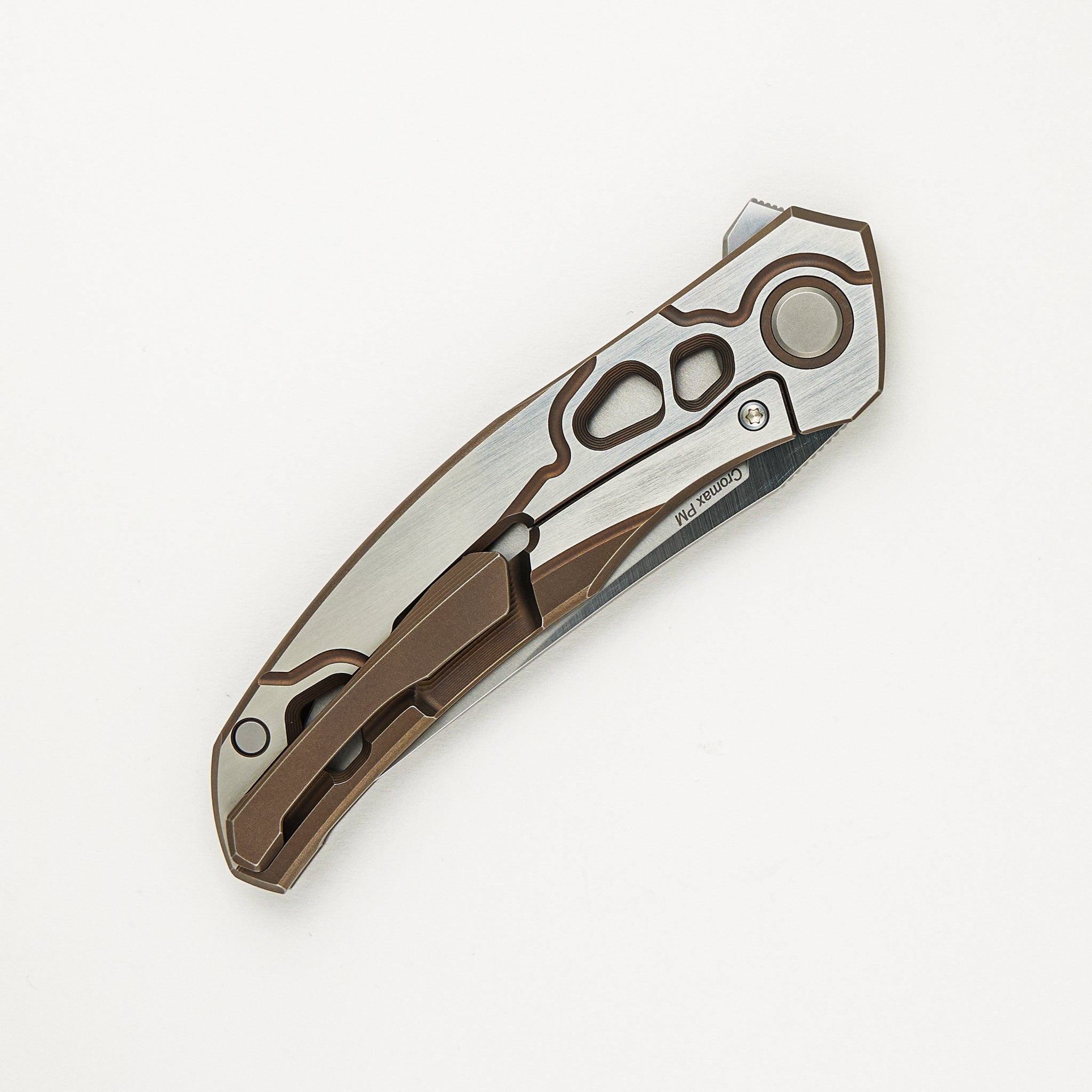 Shirogorov Knives / Alexey Konygin Quantum “Cybonic Plague” – Cromax PM Blade - Satin/Bronze – MRBS - Completed