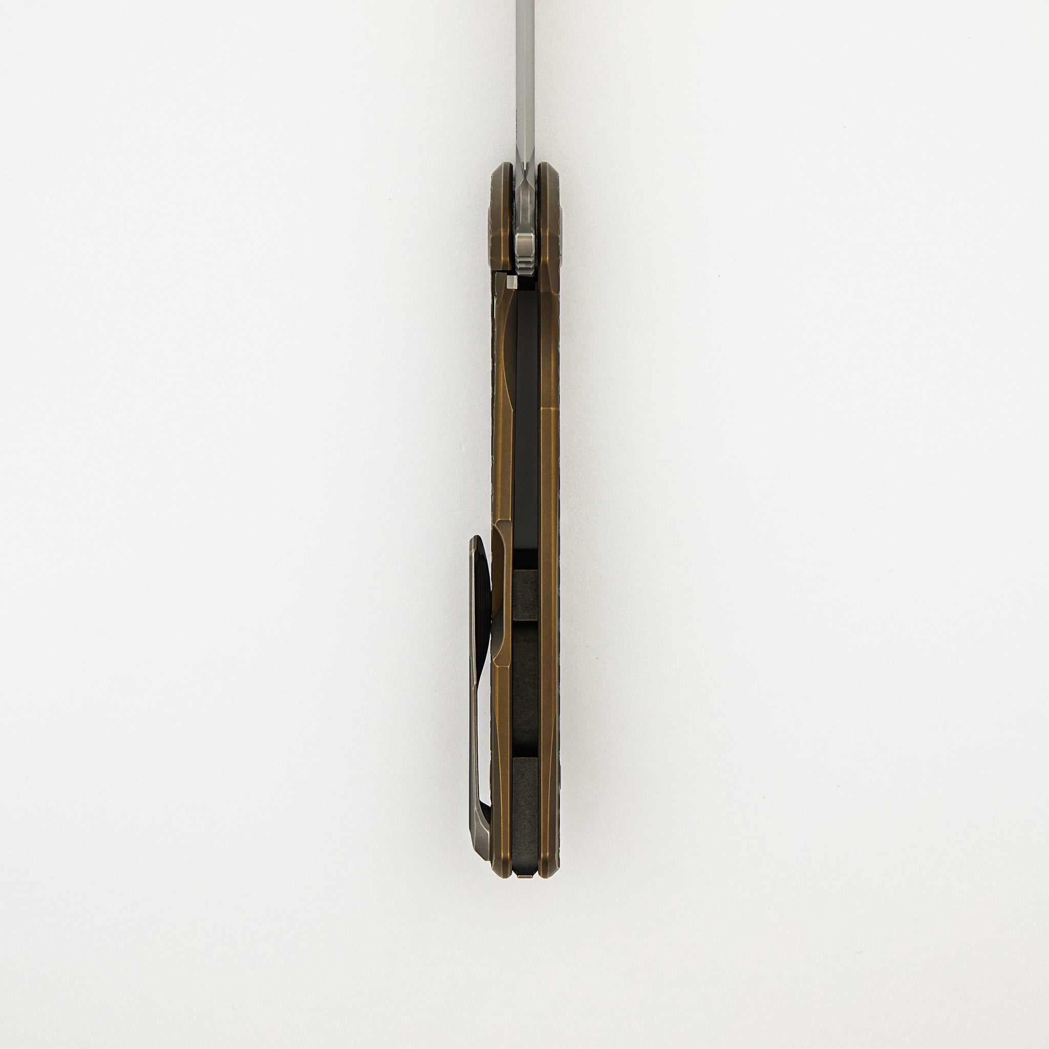 F95 Bear Pattern - Bronze Titanium Handle - M390 Blade - MRBS