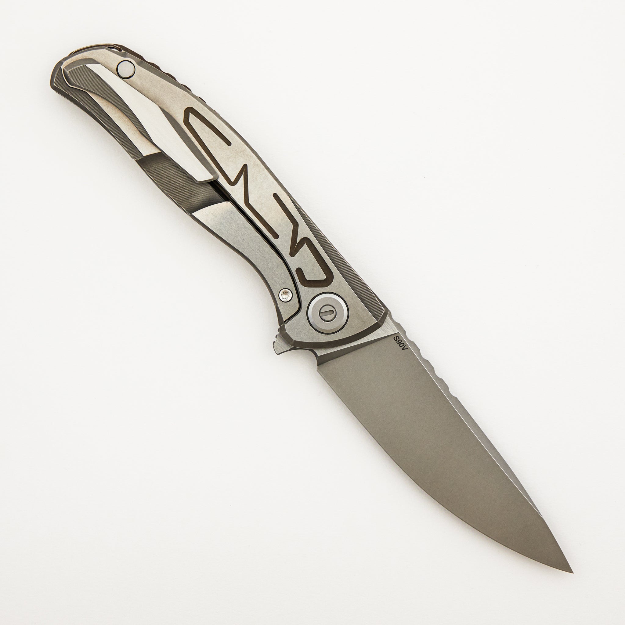 F95 Braces - S90V Blade - Titanium Handle - Bronze Accents - Washers