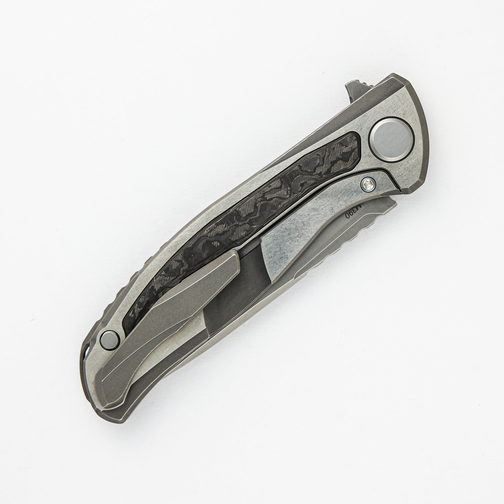 F95NL Gen. 5 - M390 Blade - Titanium Handle - Black TechnoCarbo Inlays - MRBS