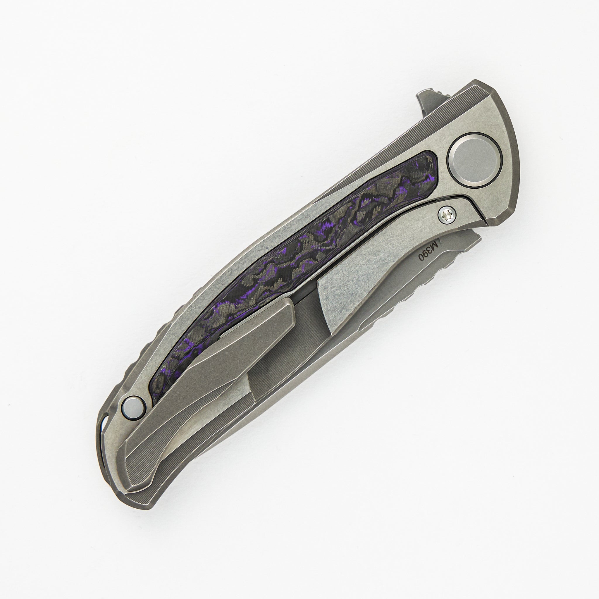 F95NL Gen. 5 - M390 Blade - Titanium Handle - Purple TechnoCarbo Inlays - MRBS
