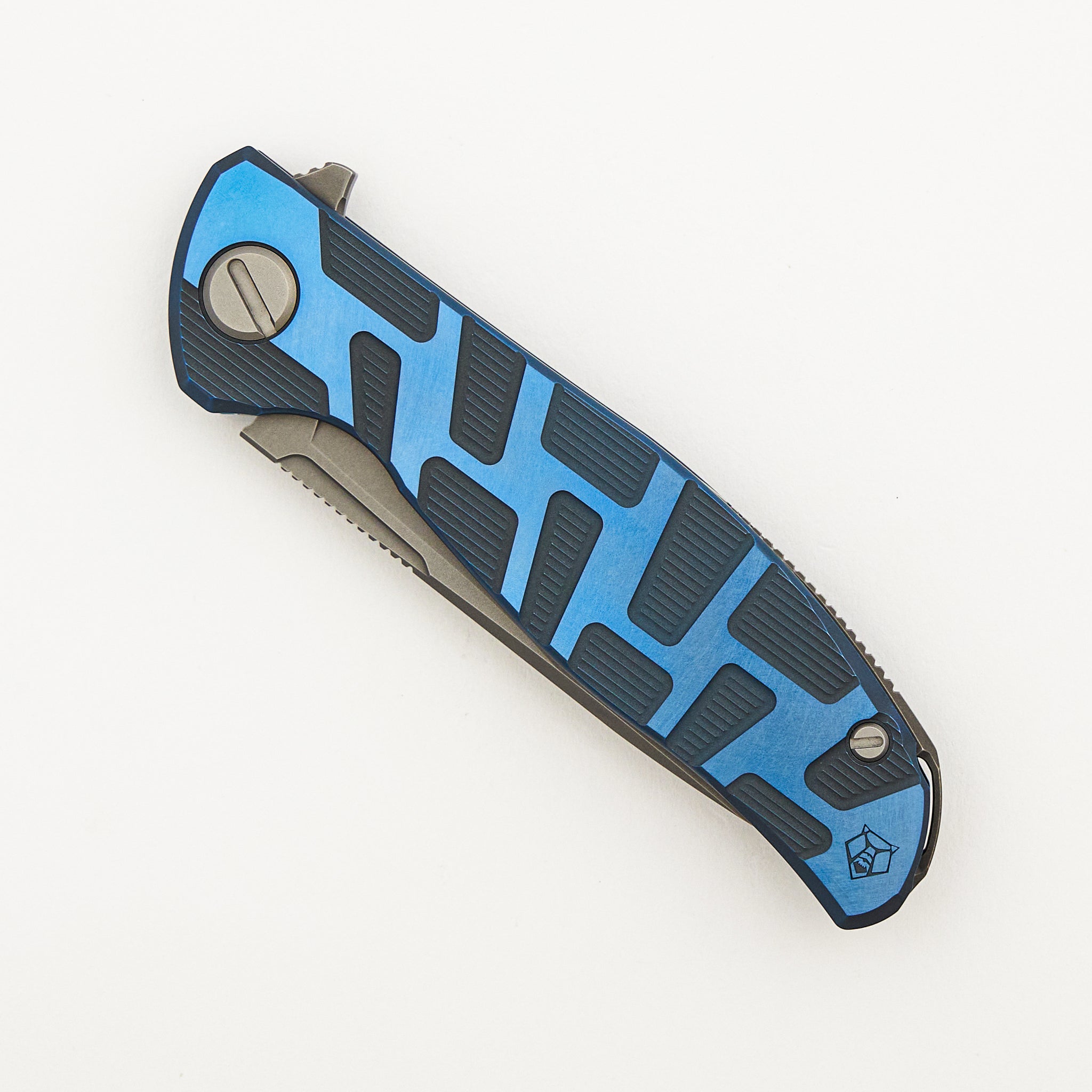 F95 T Pattern Gen. 4 - Blue Titanium Handle - M390 Blade - MRBS