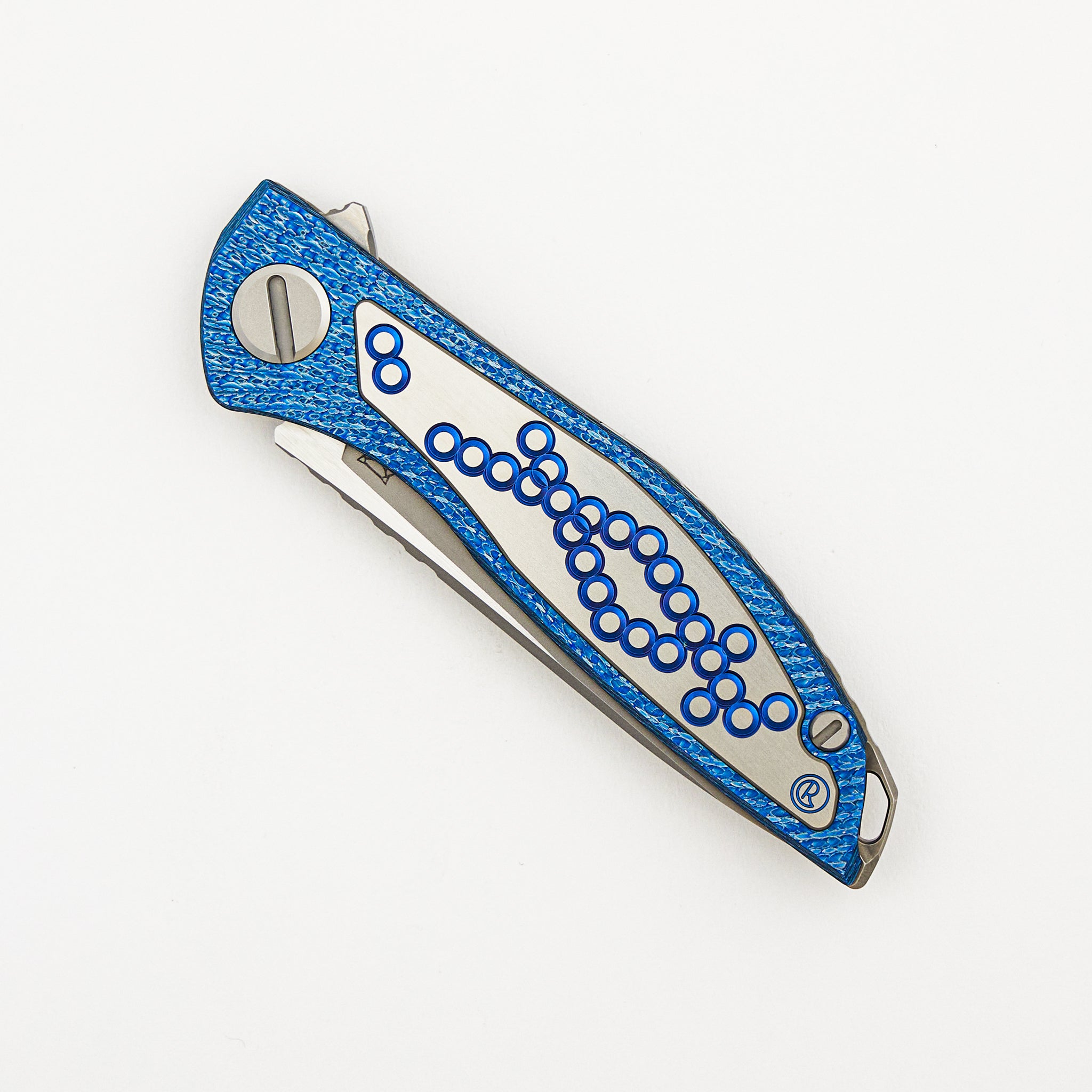 Chris Reeve Collaboration HatiOn CGG - MagnaCut Blade - Titanium/Blue Alutex Handle - MRBS