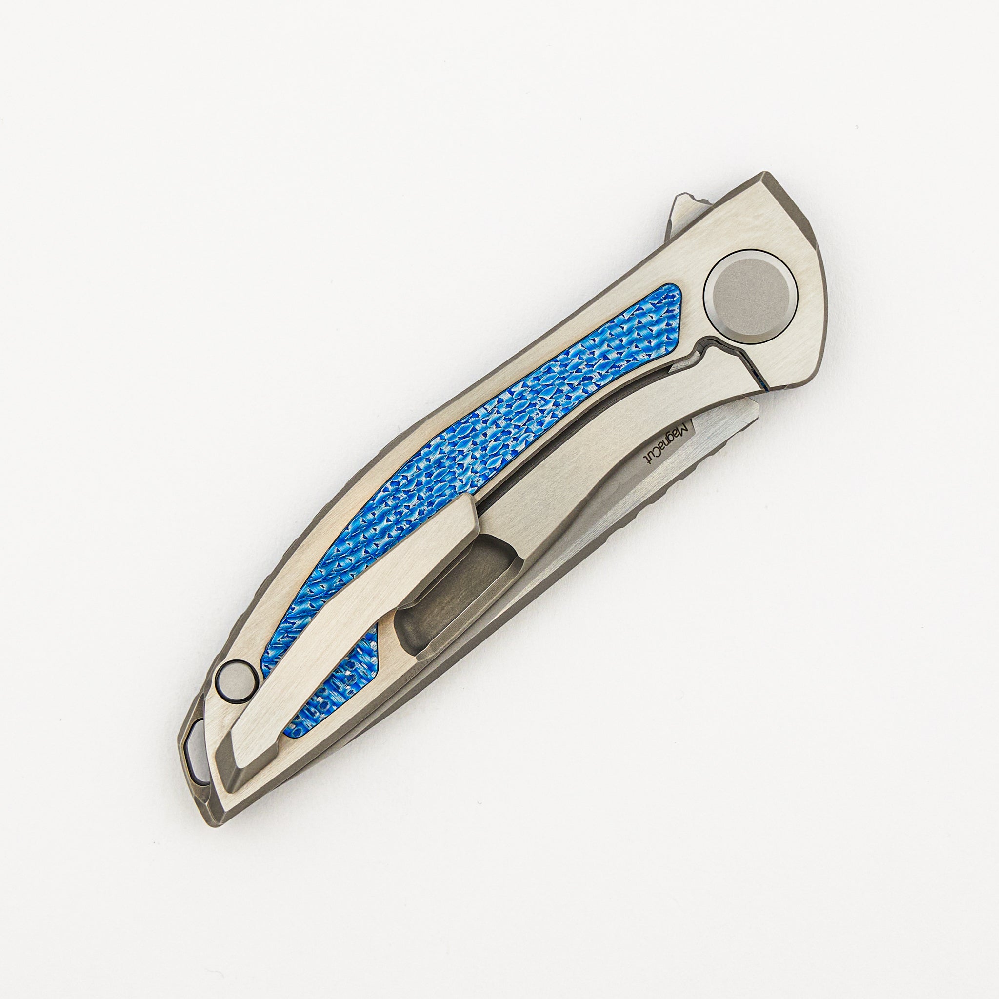 Chris Reeve Collaboration HatiOn CGG - MagnaCut Blade - Titanium/Blue Alutex Handle - MRBS