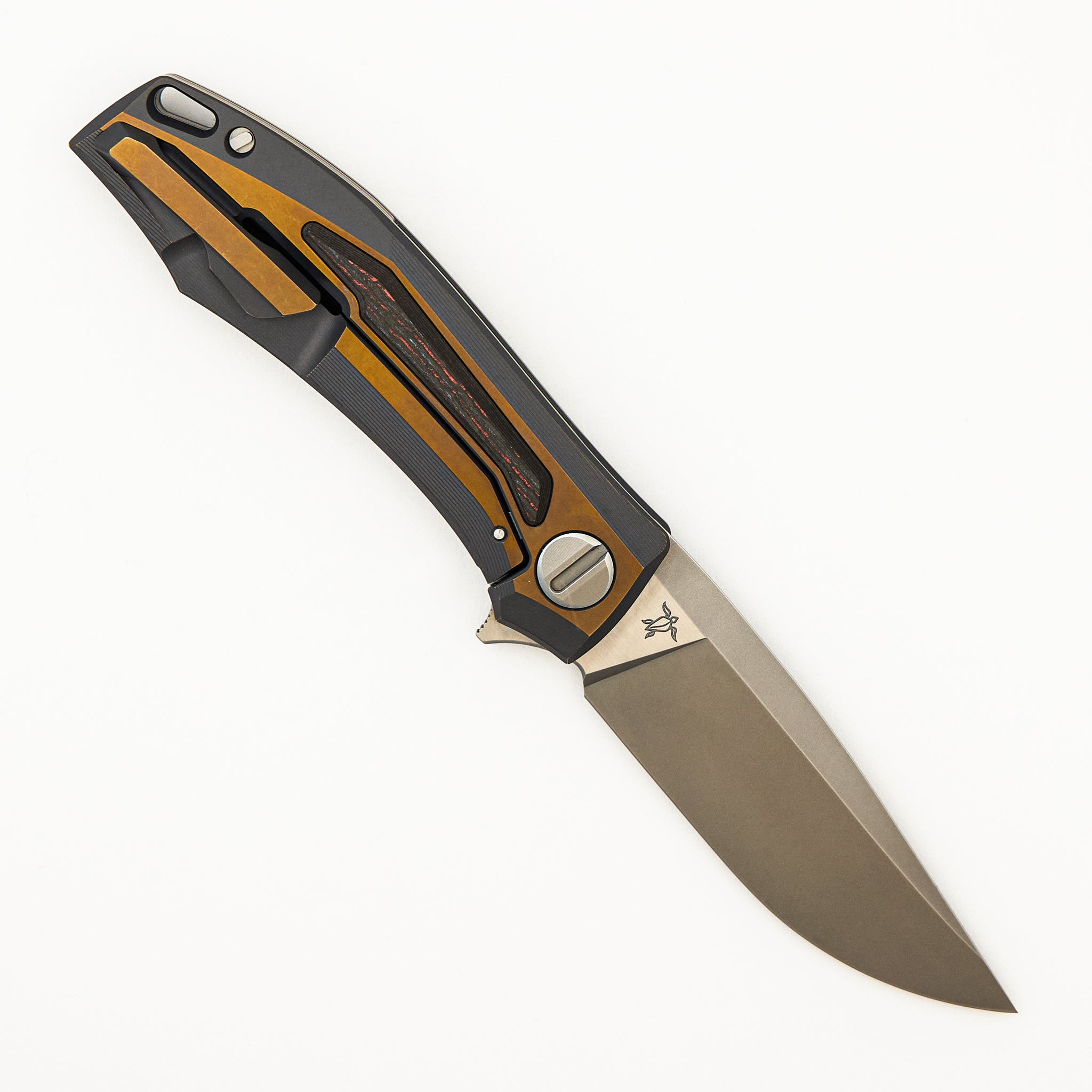 Molten KMP (RKMP) - S90V Blade - Titanium/Lava & Ash CarboTi Handle - SRRBS (Charles Marlowe Design)