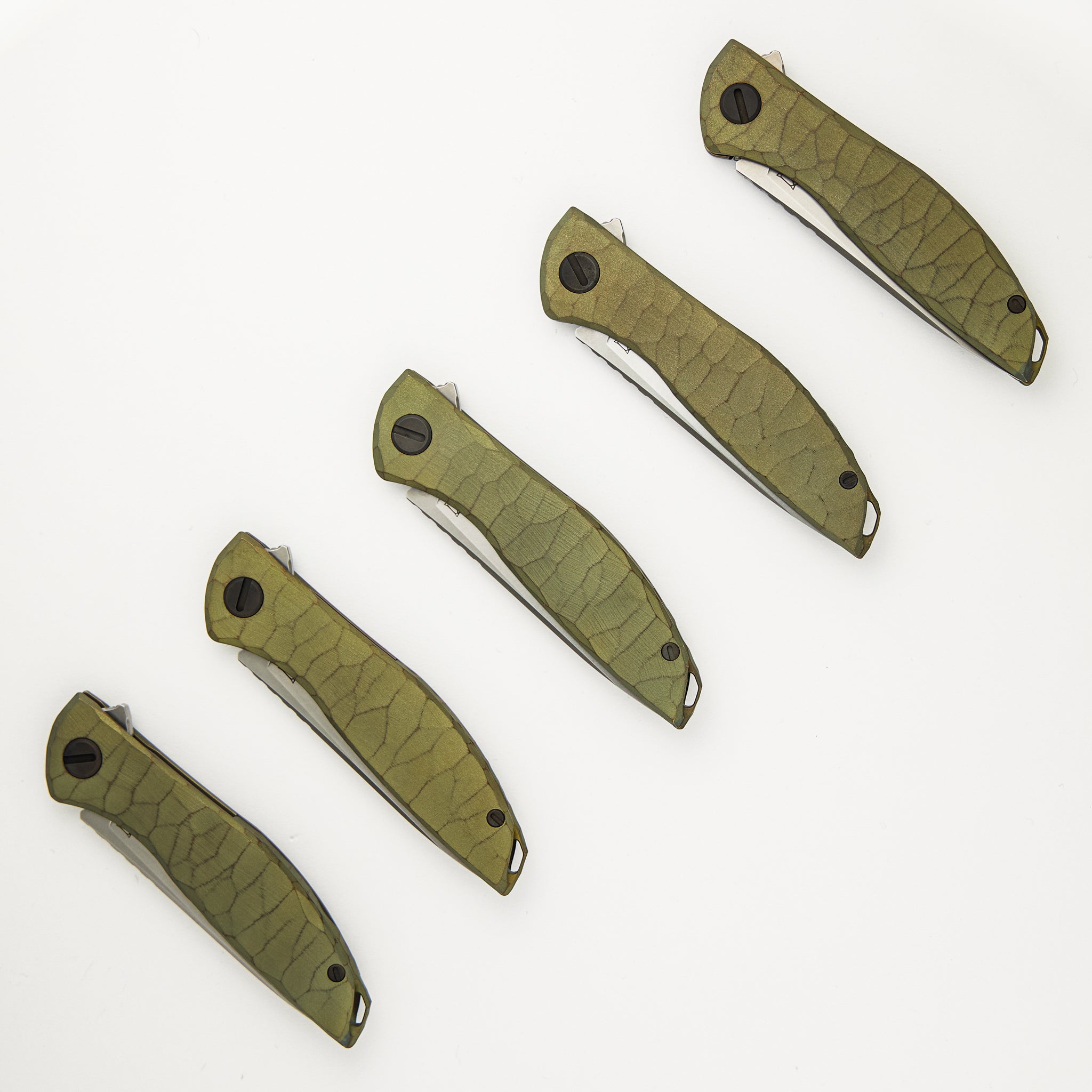 Shirogorov Knives / Rip Knives NeOn “Green Machine” – M390 Blade – MRBS - Completed