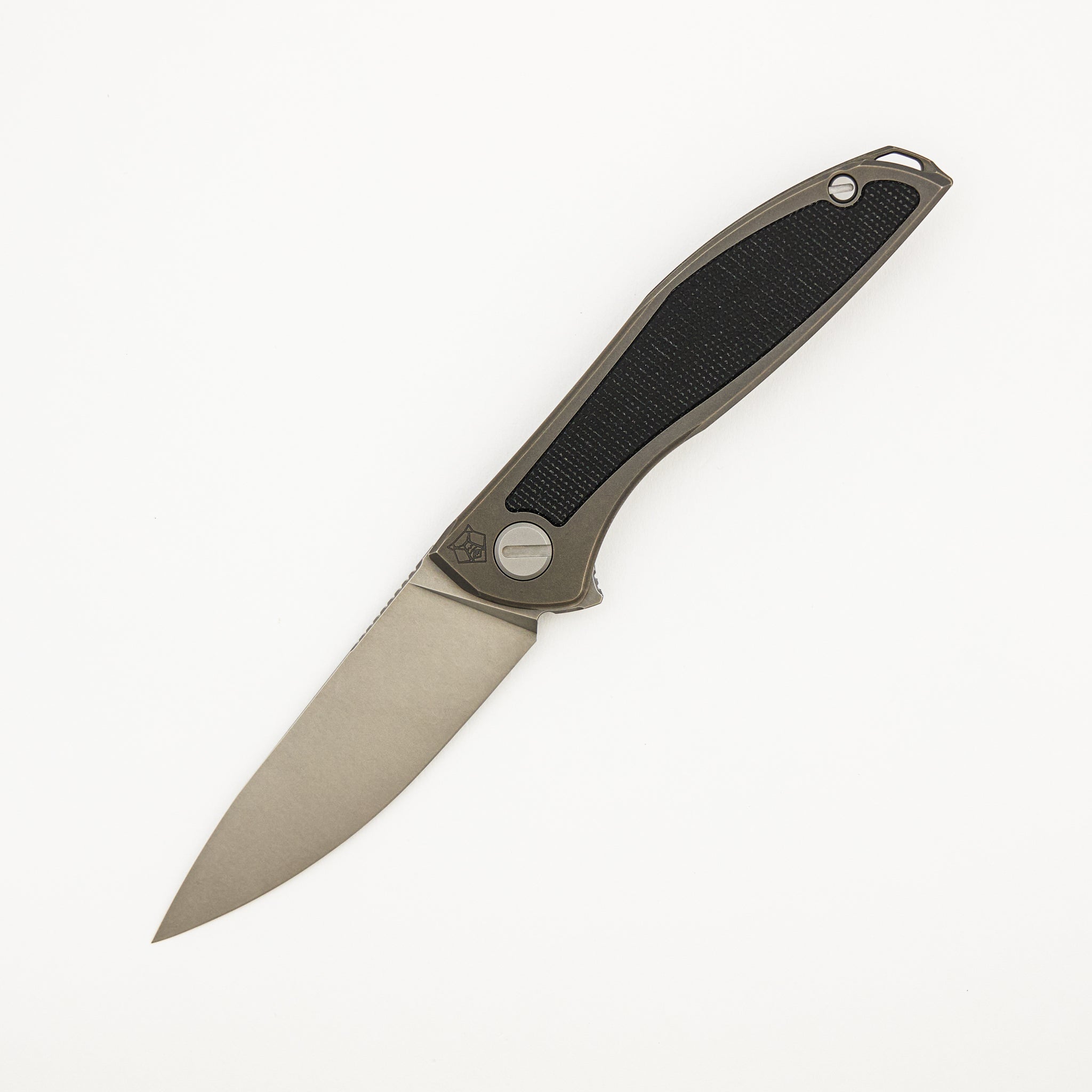 NeOn NL - Elmax Blade - Titanium/Black Canvas Micarta Handle - MRBS