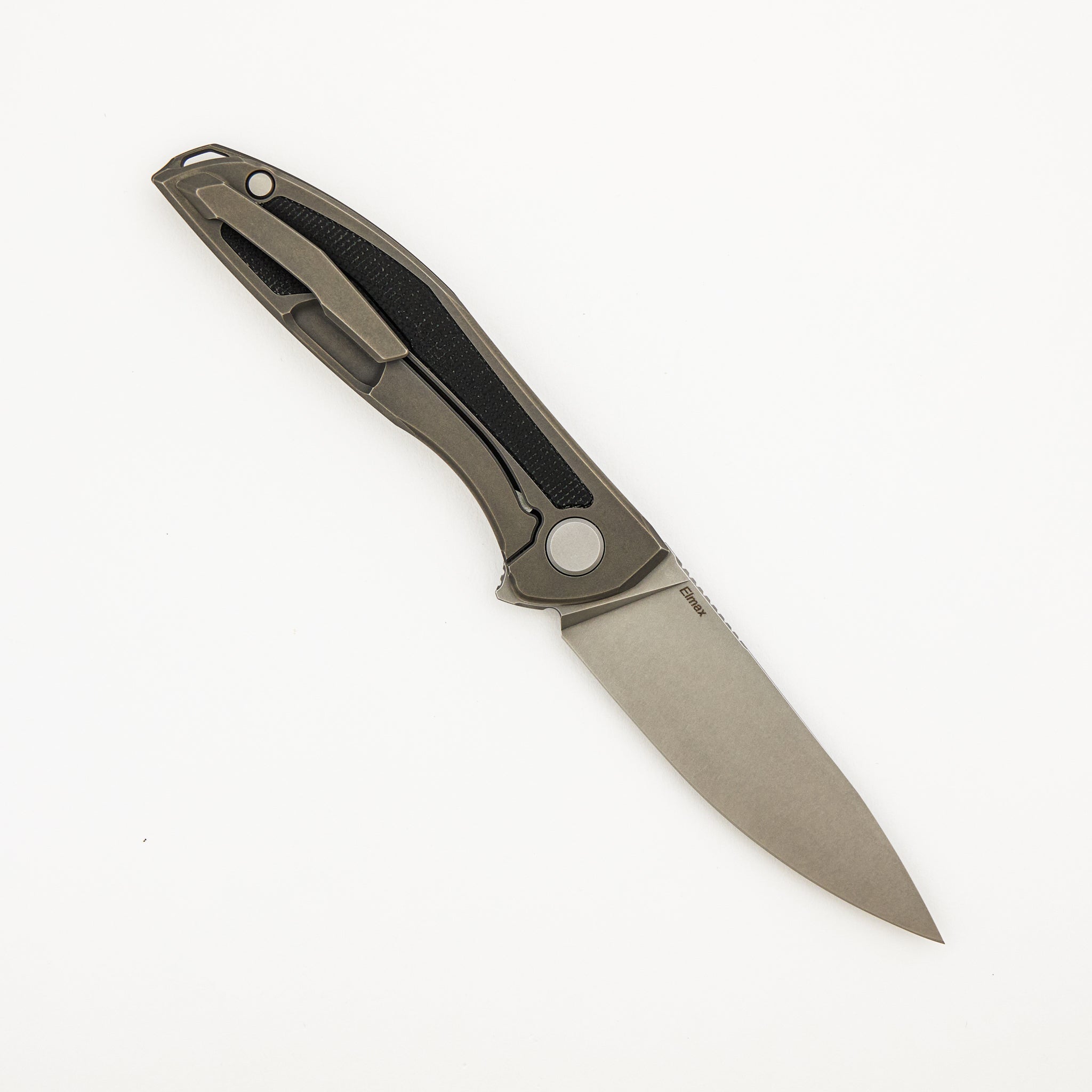 NeOn NL - Elmax Blade - Titanium/Black Canvas Micarta Handle - MRBS