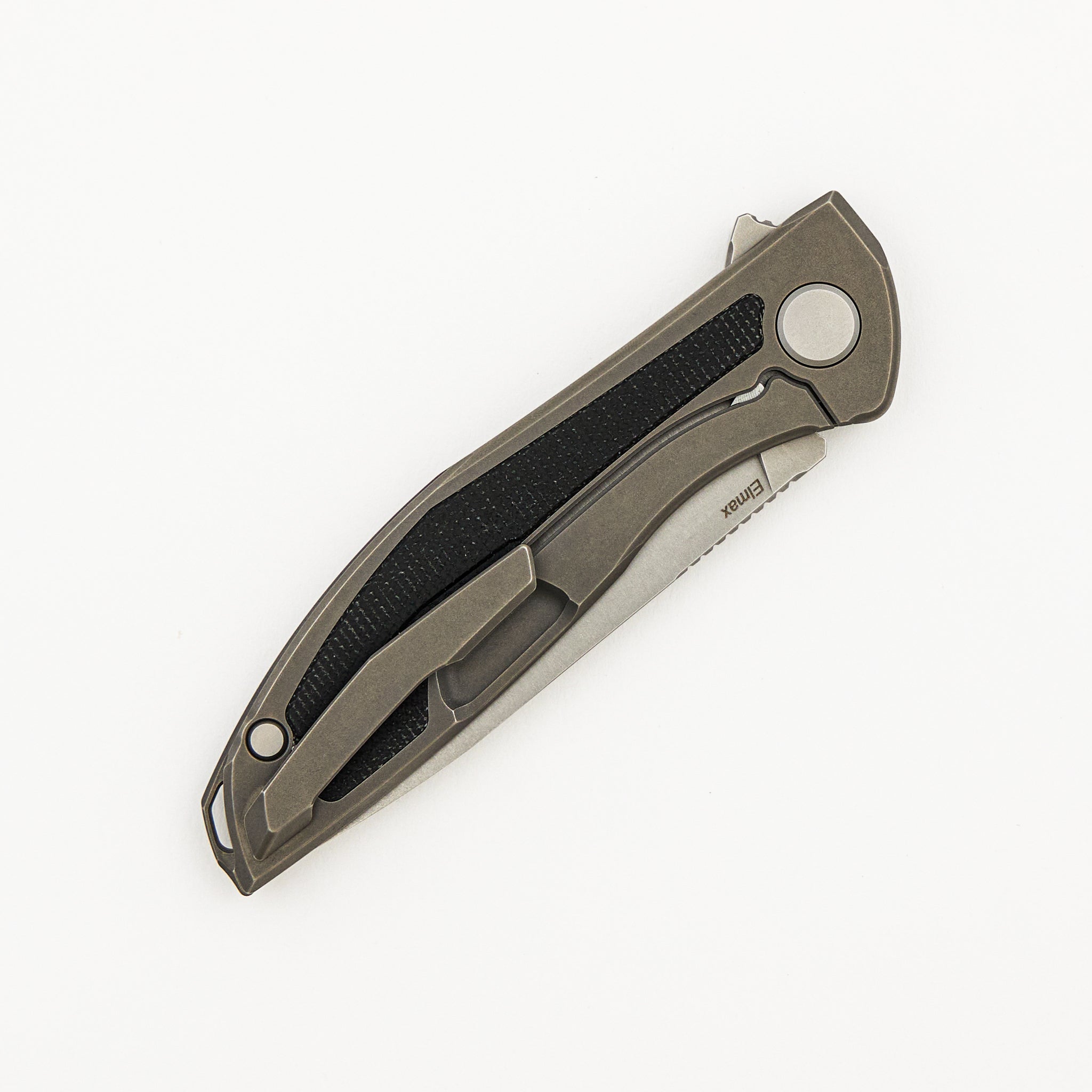 NeOn NL - Elmax Blade - Titanium/Black Canvas Micarta Handle - MRBS