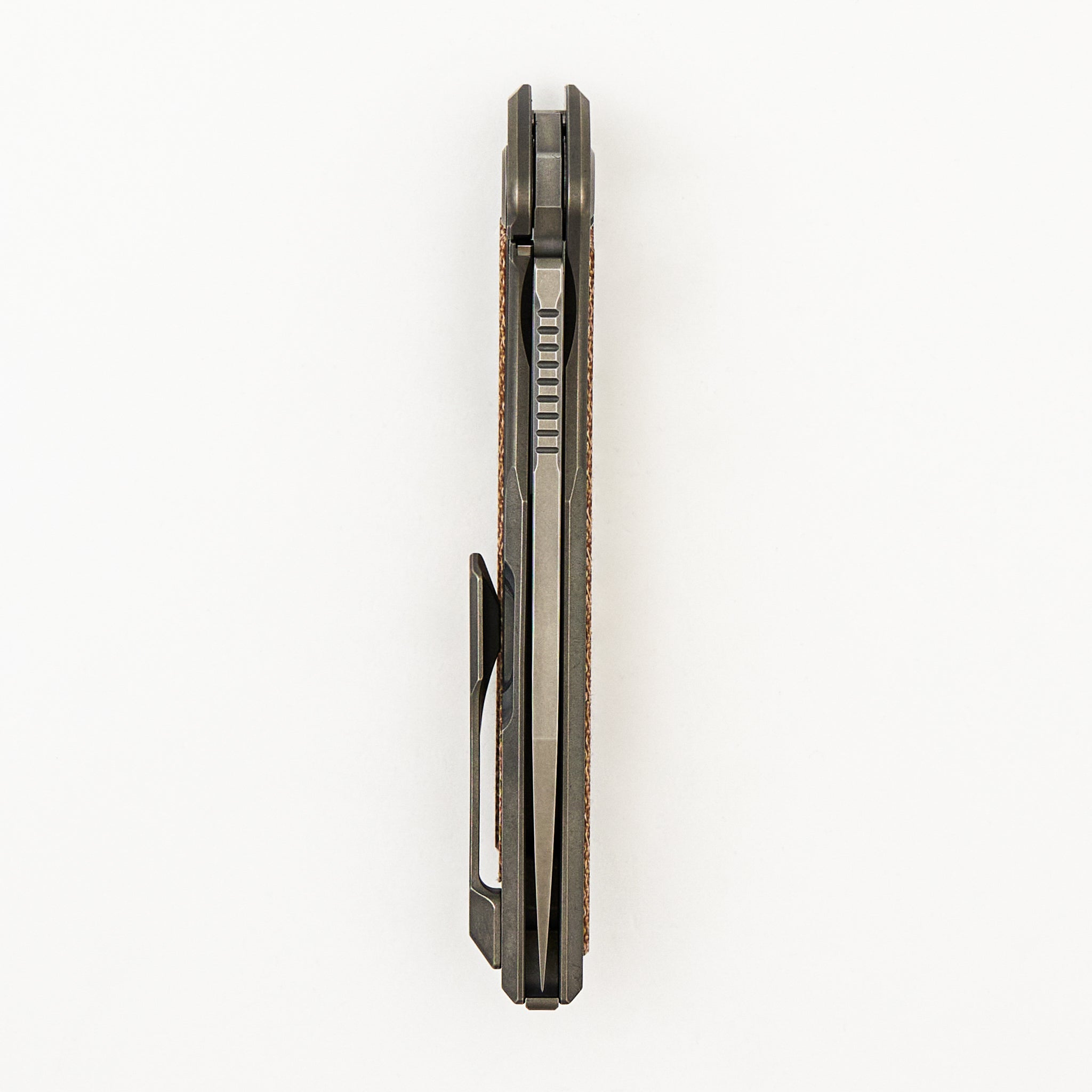 NeOn NL - Elmax Blade - Titanium/Natural Canvas Micarta Handle - MRBS