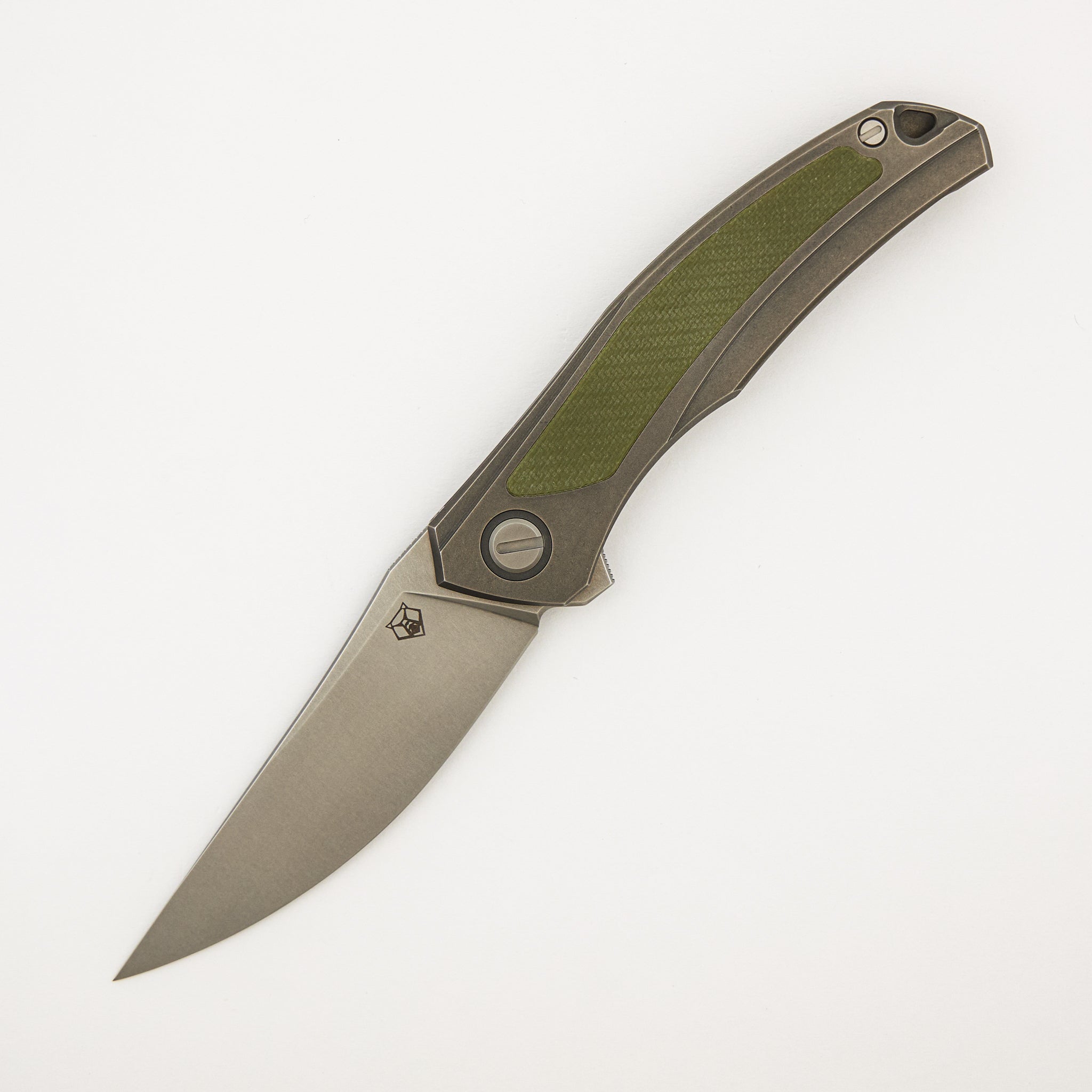 Ursus Quantum - Cromax PM Blade - Titanium Handle - Green G10 Inlay - MRBS