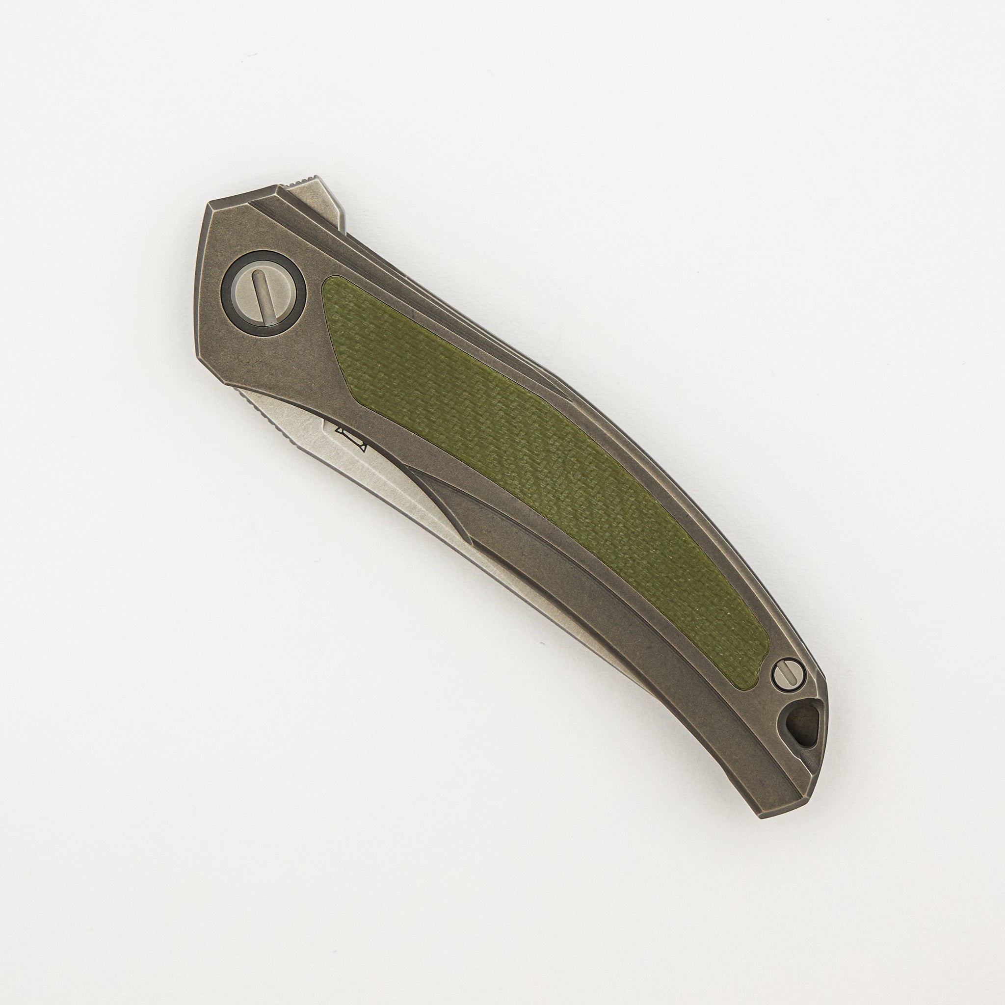 Ursus Quantum - Cromax PM Blade - Titanium Handle - Green G10 Inlay - MRBS