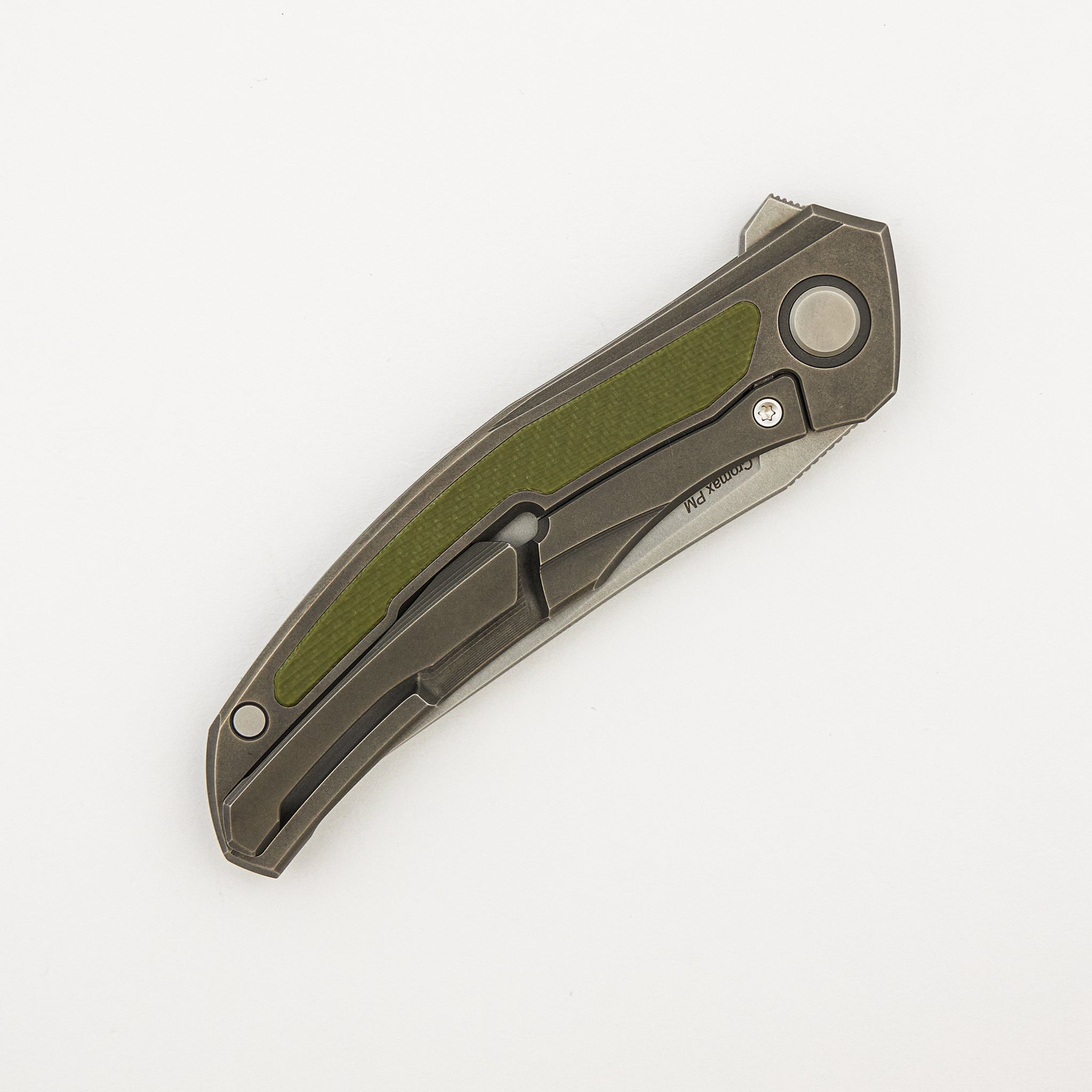 Ursus Quantum - Cromax PM Blade - Titanium Handle - Green G10 Inlay - MRBS