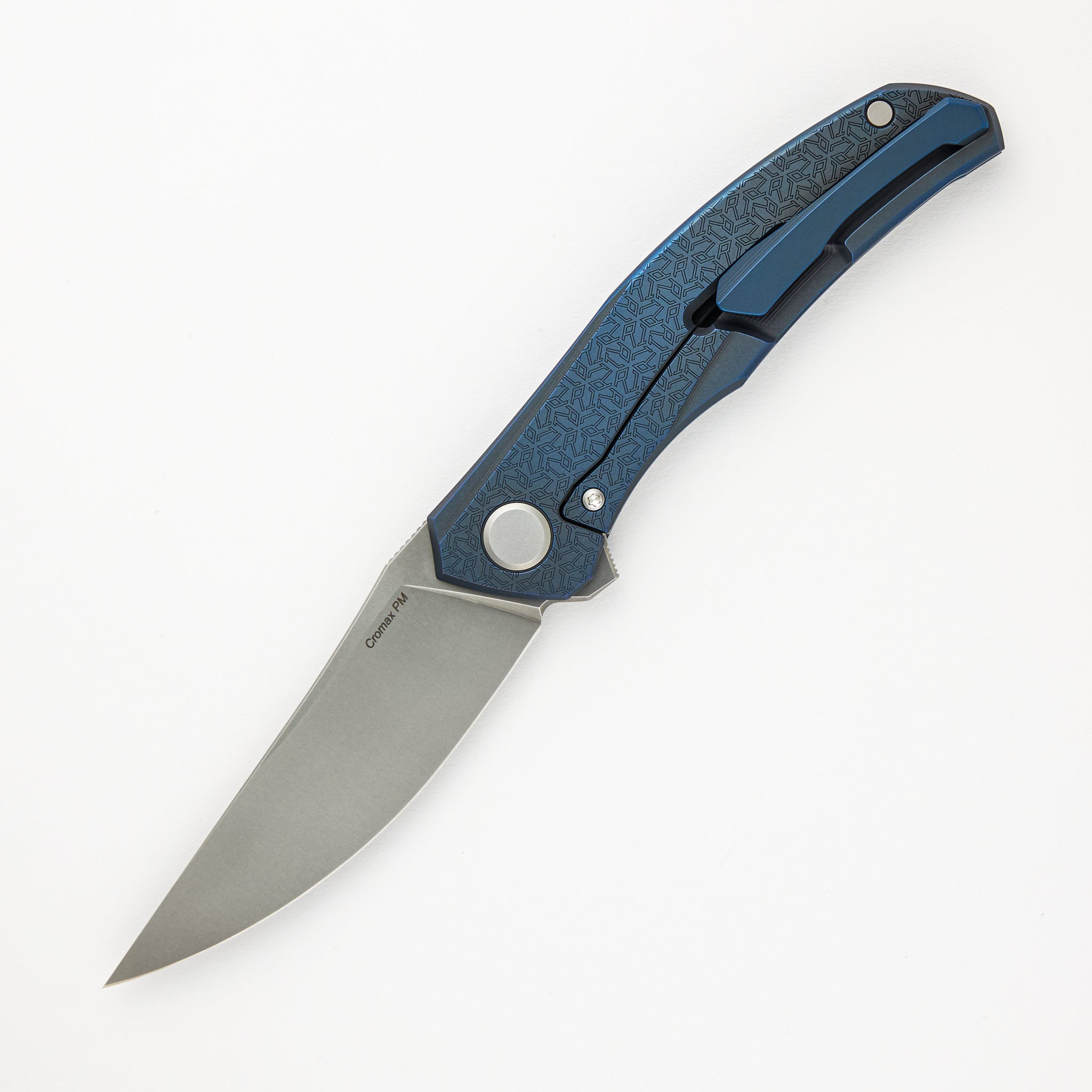 Shirogorov Quantum R1P Lefty – Blue Titanium Handle – Cromax PM – MRBS