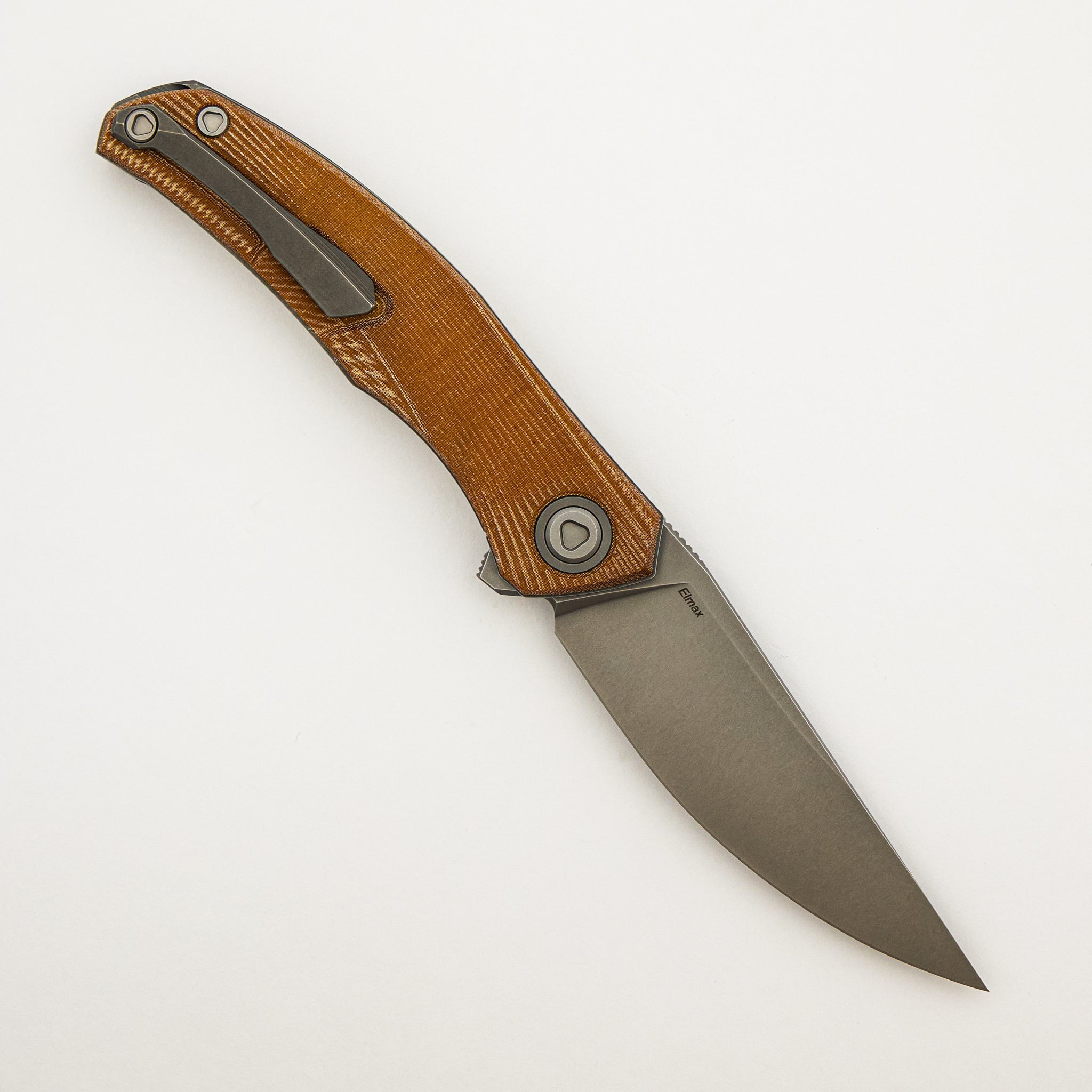 Ursus Q95 - Light Brown Micarta Handle - Elmax Blade - MRBS
